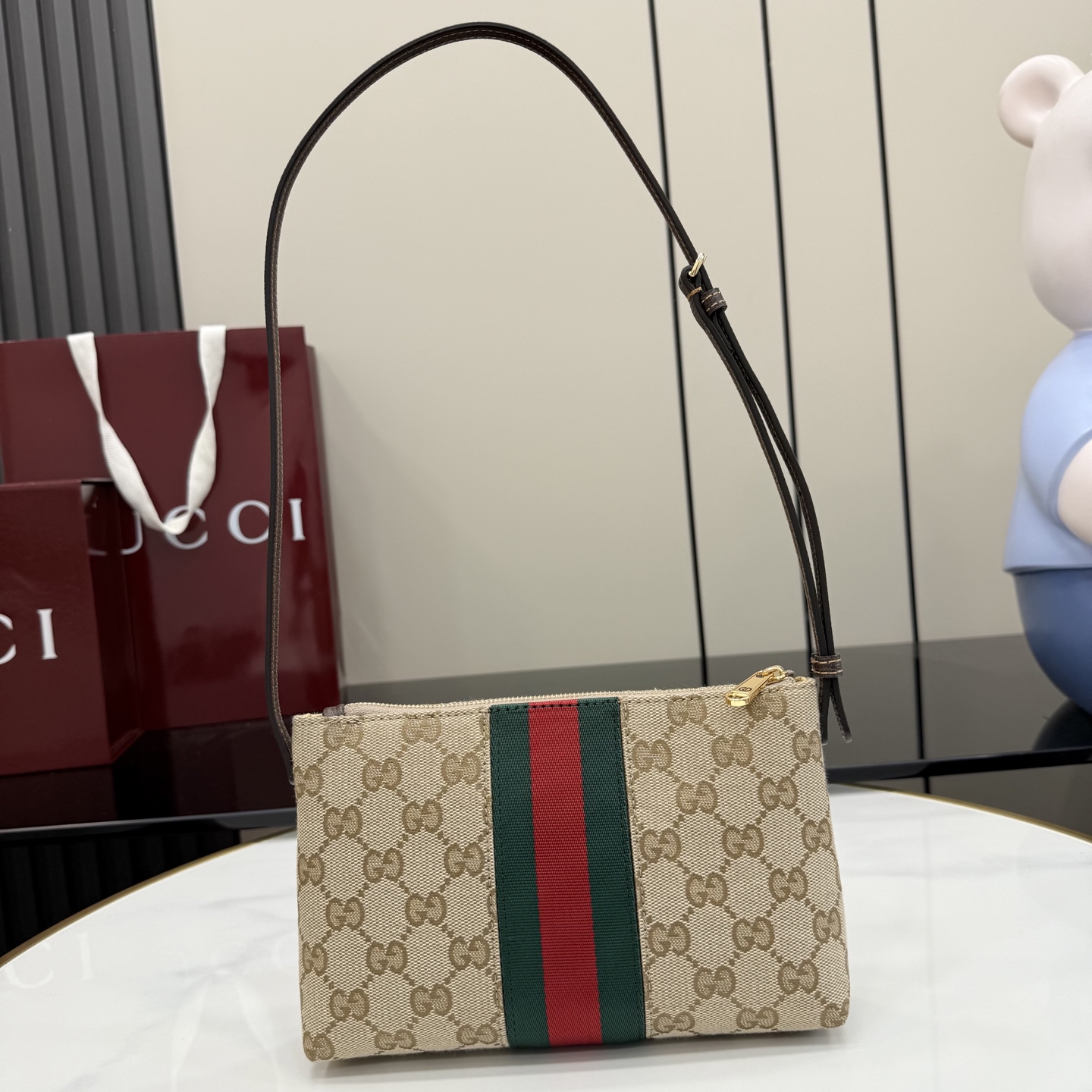 [Gucci] 구찌 Generation 26SS 홀스빗 웹 GG 캔버스 미니 숄더백 가방