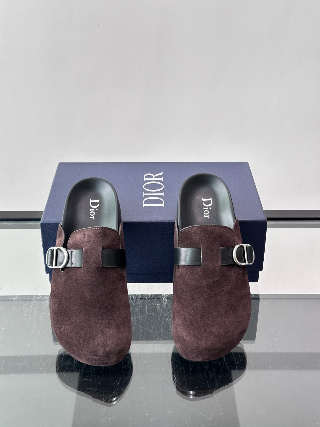 [Dior] 디올 아쿠아(Aqua) 스웨이드 뮬 / 슬라이드 슬리퍼 신발