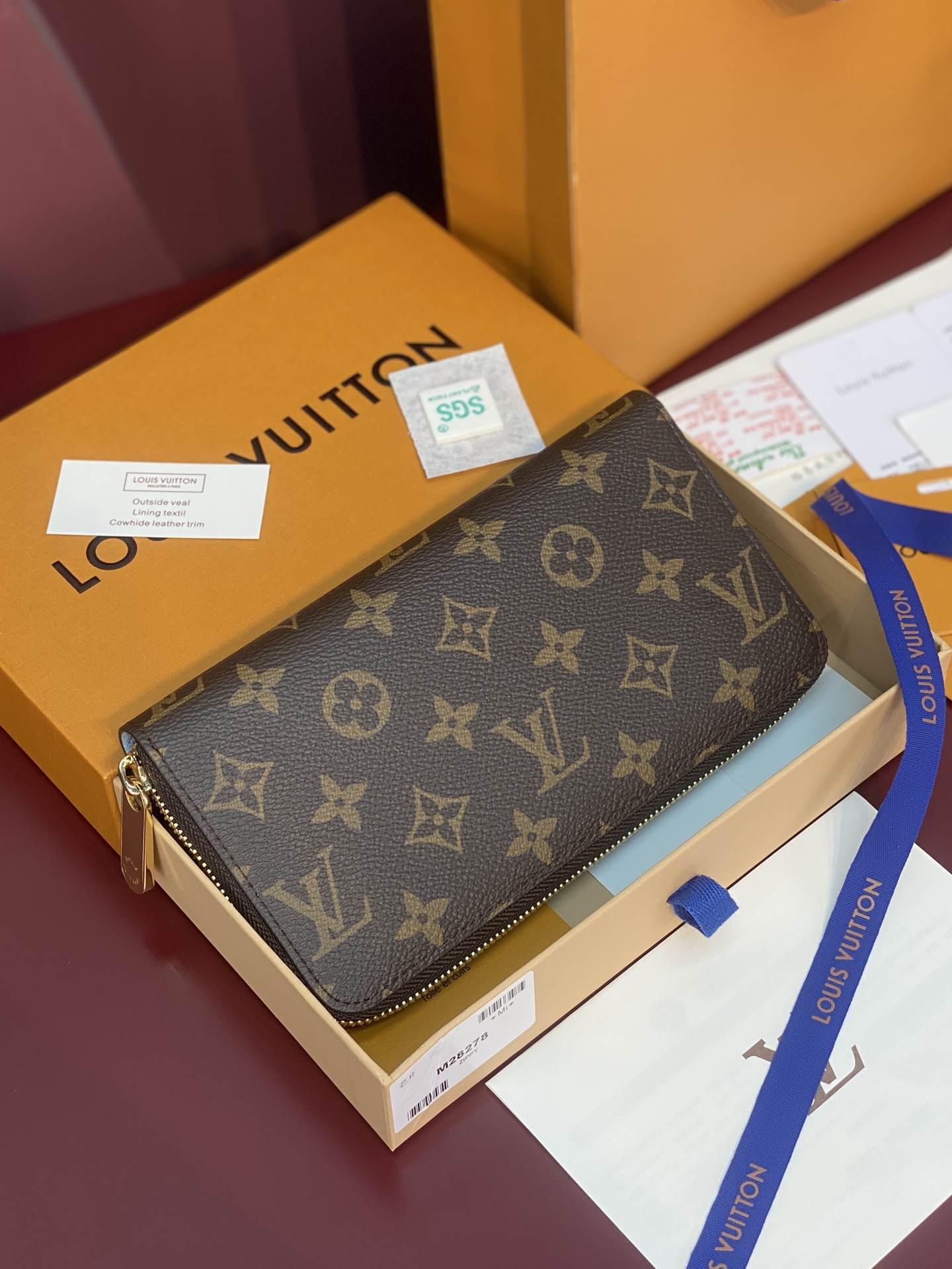 [Louis Vuitton] LV 루이비통 모노그램 지피 월릿 (스카이 블루/레몬 옐로우) 장지갑