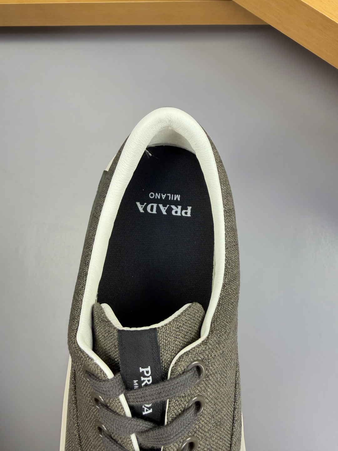 PRADA 프라다 데님 캔버스 스니커즈 신발