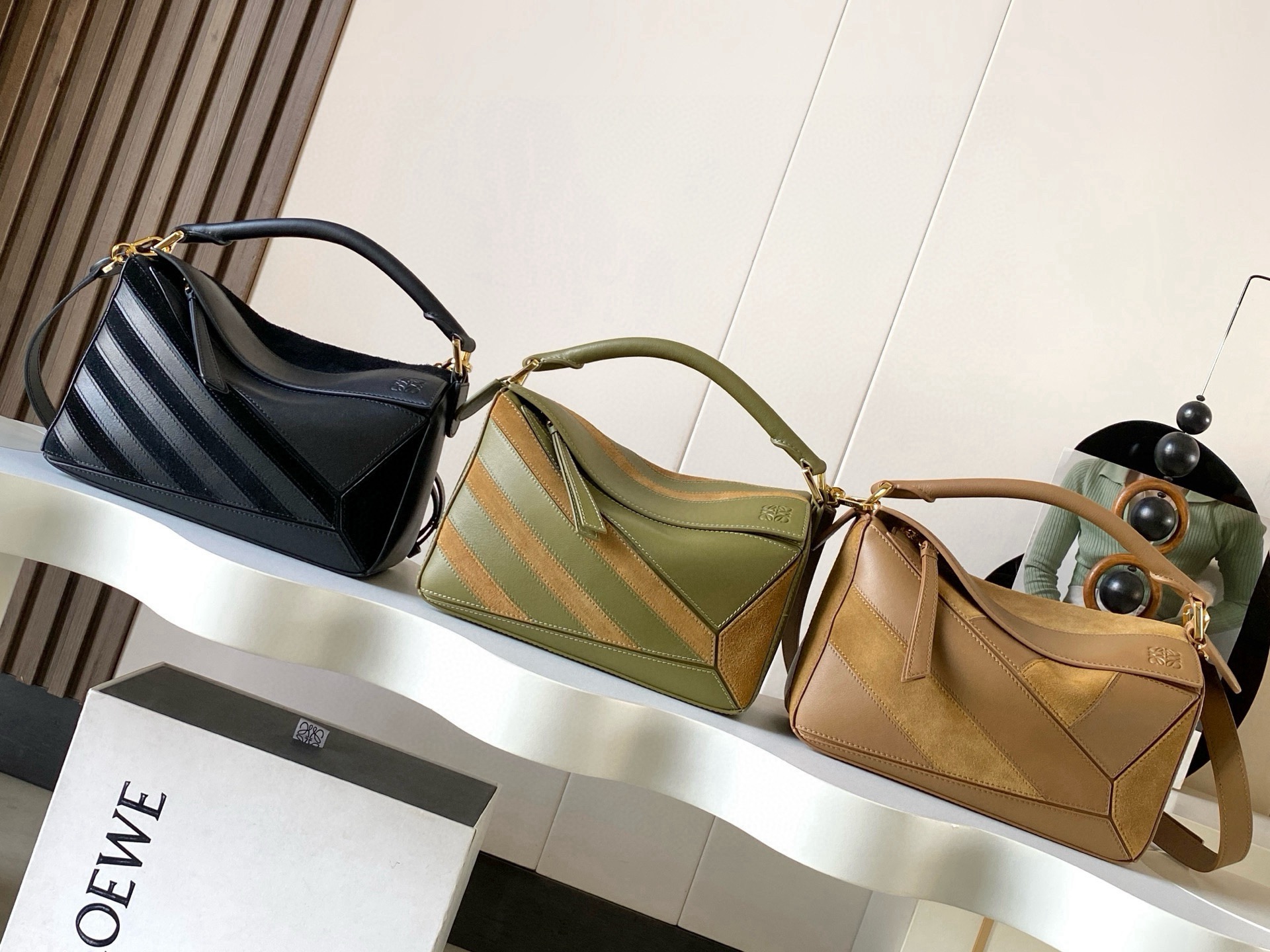 Loewe 로에베 퍼즐(Puzzle) 스몰 핸드백 (블랙 배색) 가방
