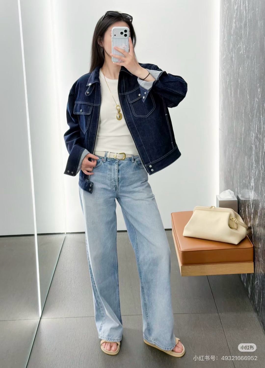 셀린느(CELINE) 크롭 데님 집업 재킷 의류