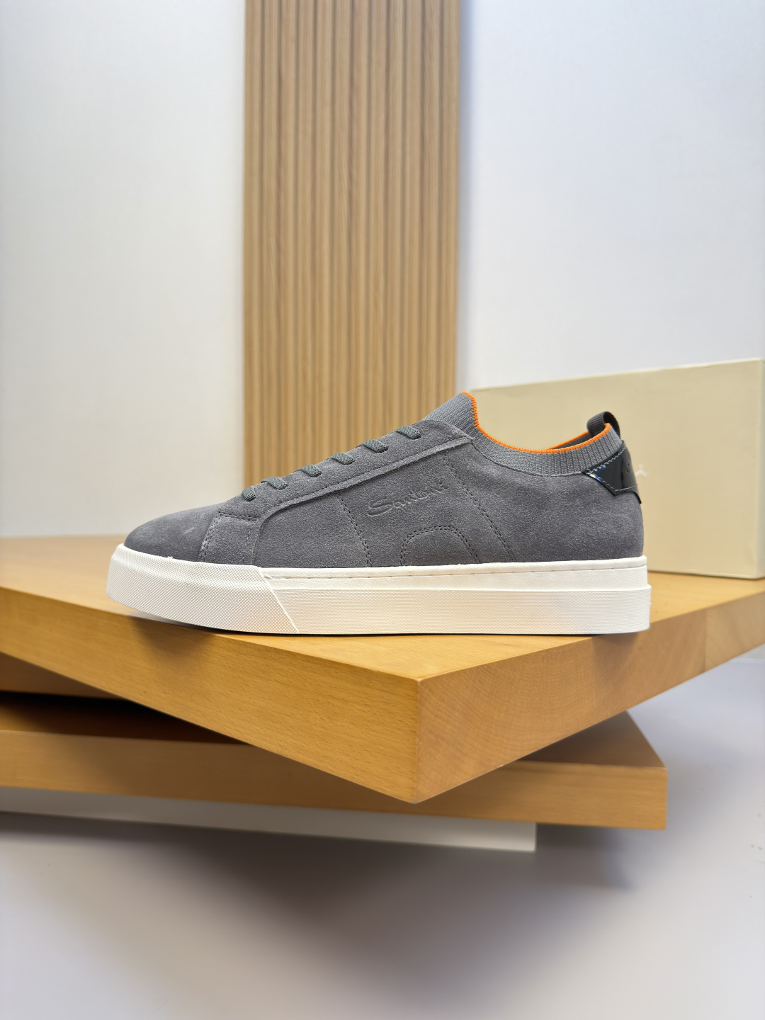 [Santoni] 산토니 프리미엄 스웨이드 캐주얼 스니커즈 신발