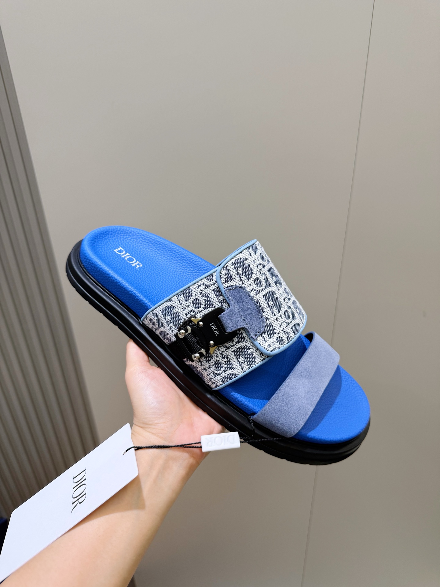 Dior 디올 Aqua 남성 슬라이드 샌들 슬리퍼 신발