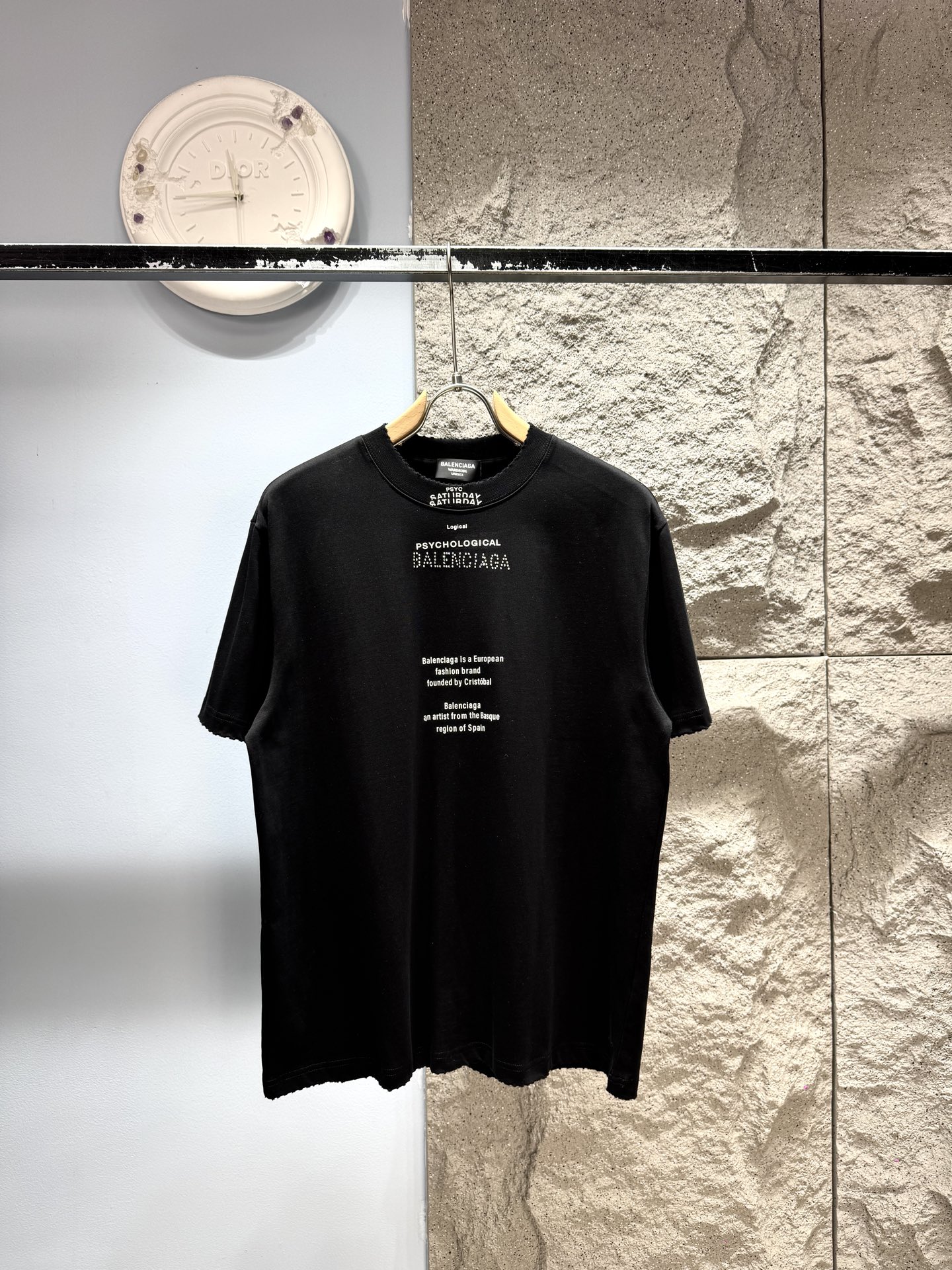 발렌시아가(BALENCIAGA) 핫픽스 레터링 반팔 티셔츠 상의 의류