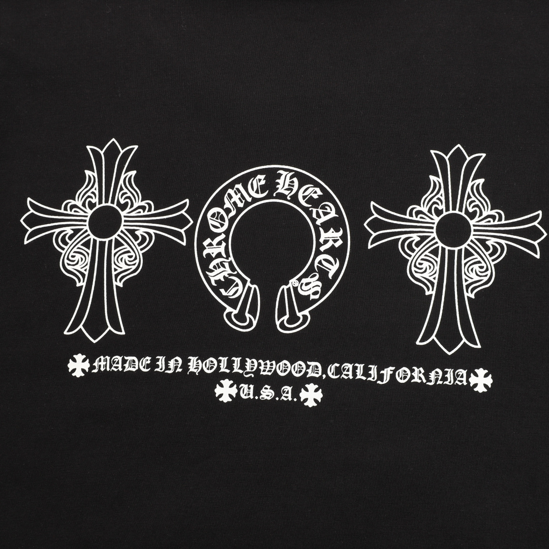 크롬하츠(CHROME HEARTS) 크로스 호스슈 프린트 반팔 티셔츠 상의 의류