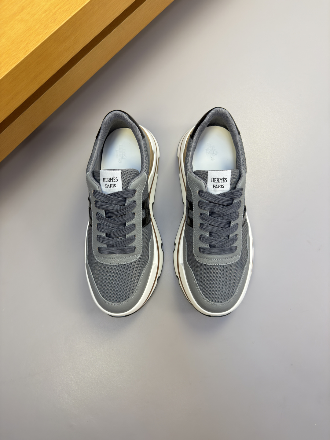 Hermes 에르메스 H 로고 캐주얼 운동화 스니커즈 신발