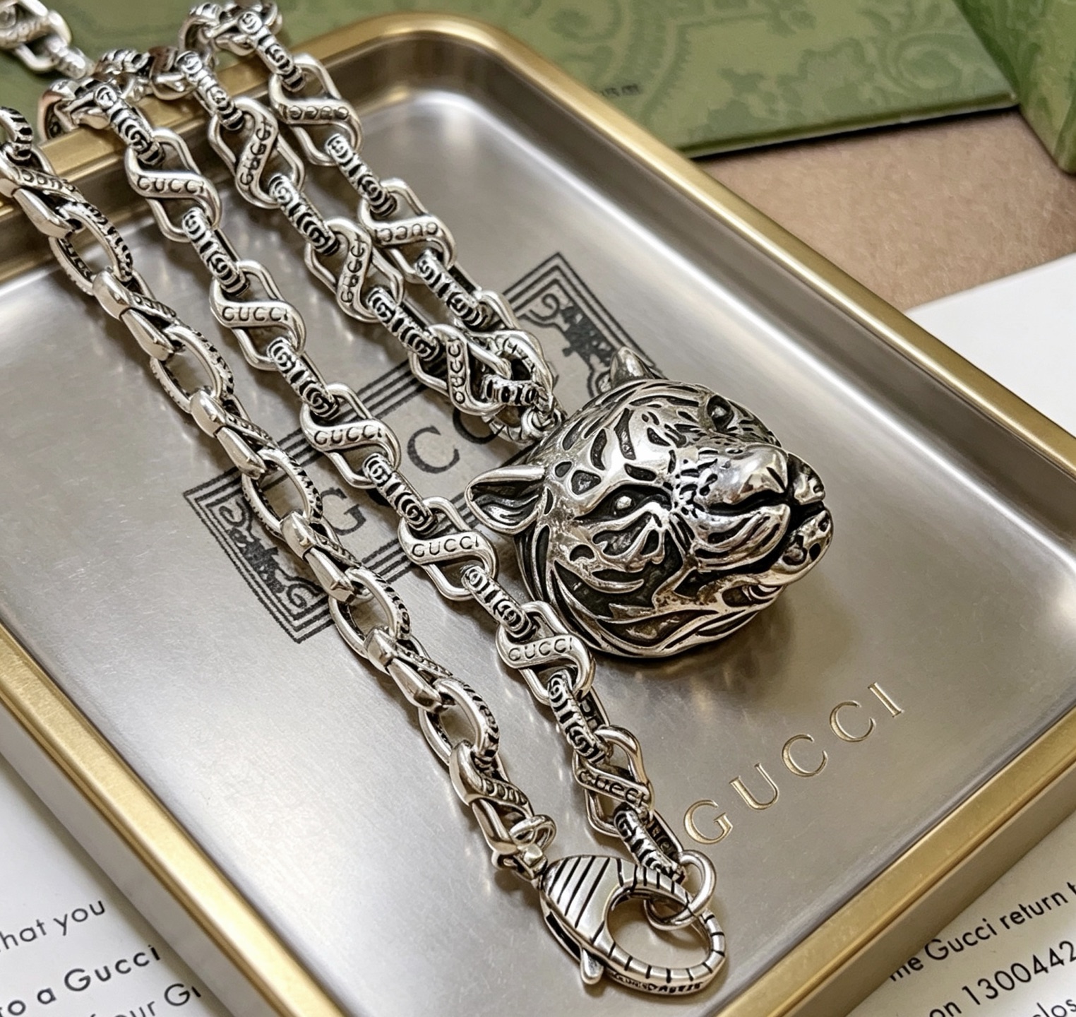구찌(GUCCI) 더블 G 빈티지 체인 목걸이 악세사리