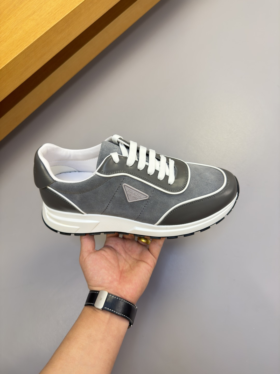 [Prada] 프라다 나파 & 스웨이드 콤비 스니커즈 신발