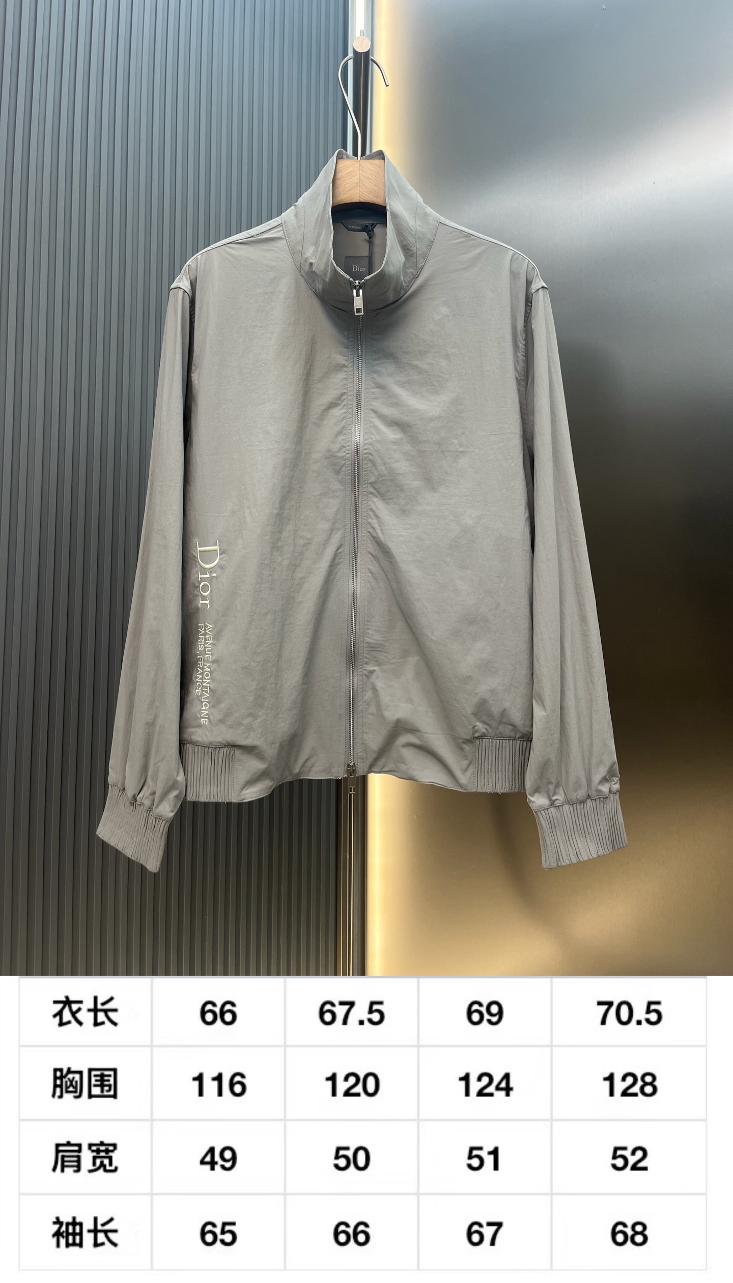 디올(DIOR) 로고 자수 스탠드 칼라 집업 재킷 상의 의류