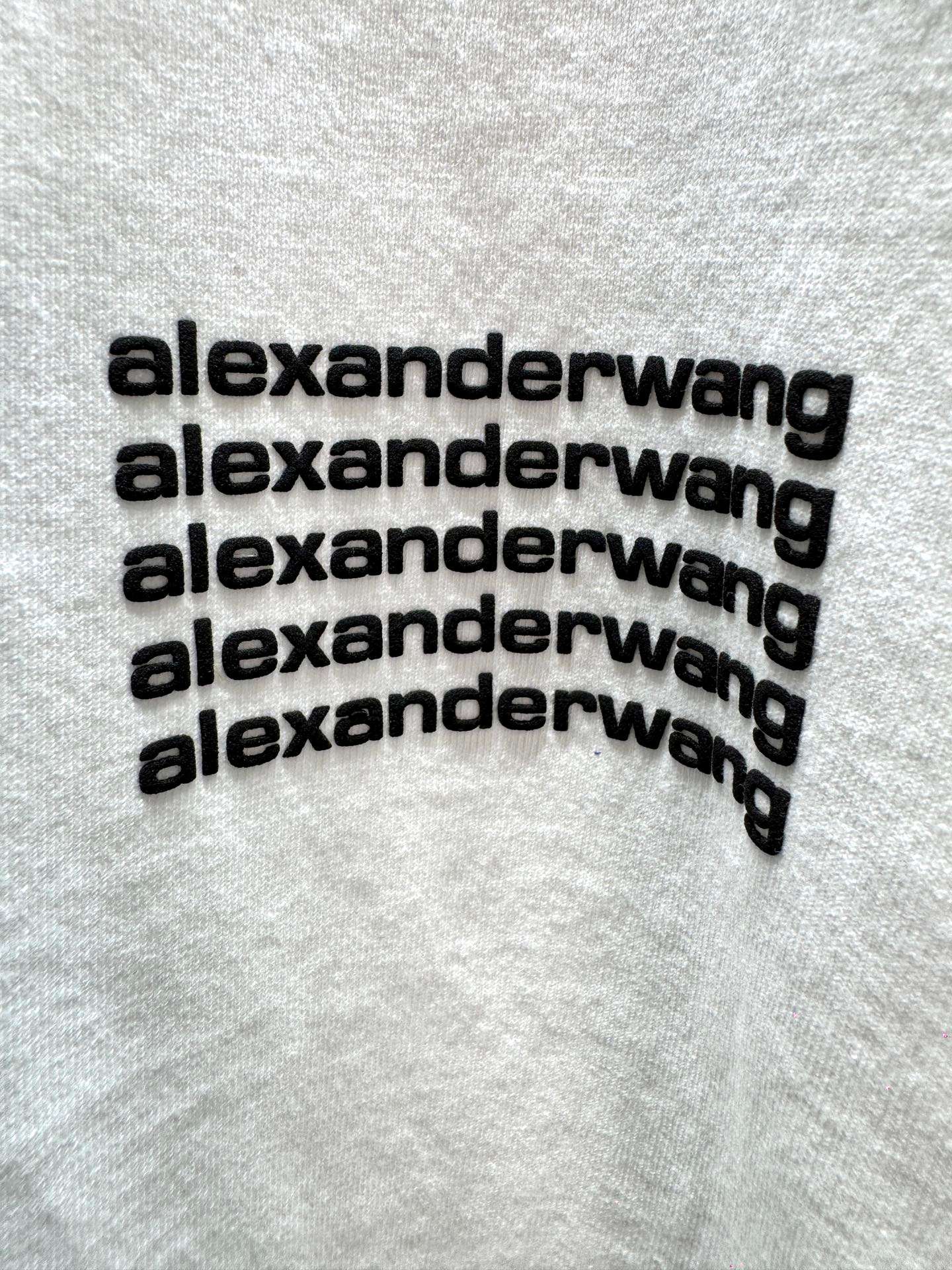 알렉산더왕(Alexander Wang) 레터링 그래픽 워싱 반팔 티셔츠 상의 의류