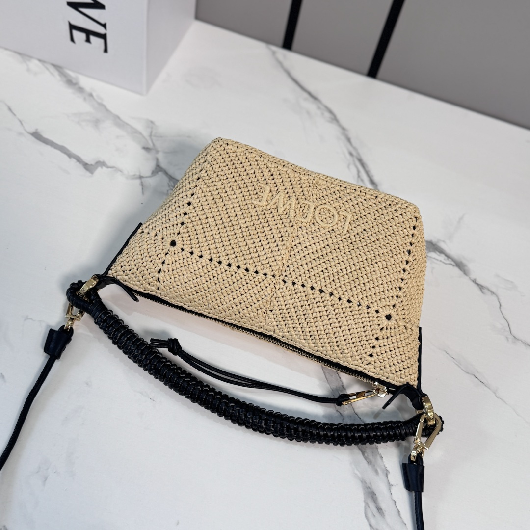 LOEWE 로에베 미니 클래식 카프스킨 & 라피아 칼라 백 가방 / 11268