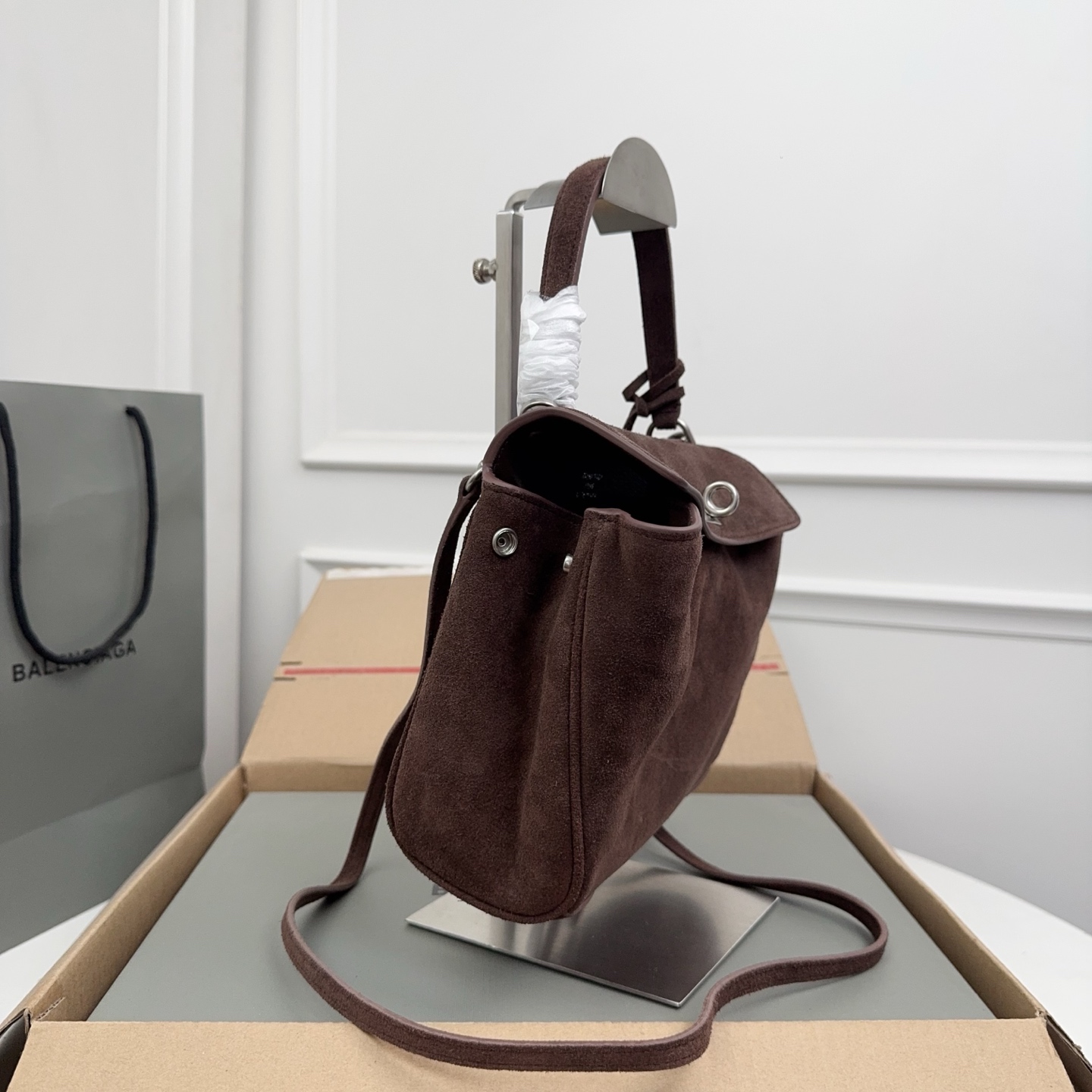BALENCIAGA 발렌시아가 Rodeo 로데오 미니 핸드백 (스웨이드 카프스킨 / 램스킨 라이닝) 가방
