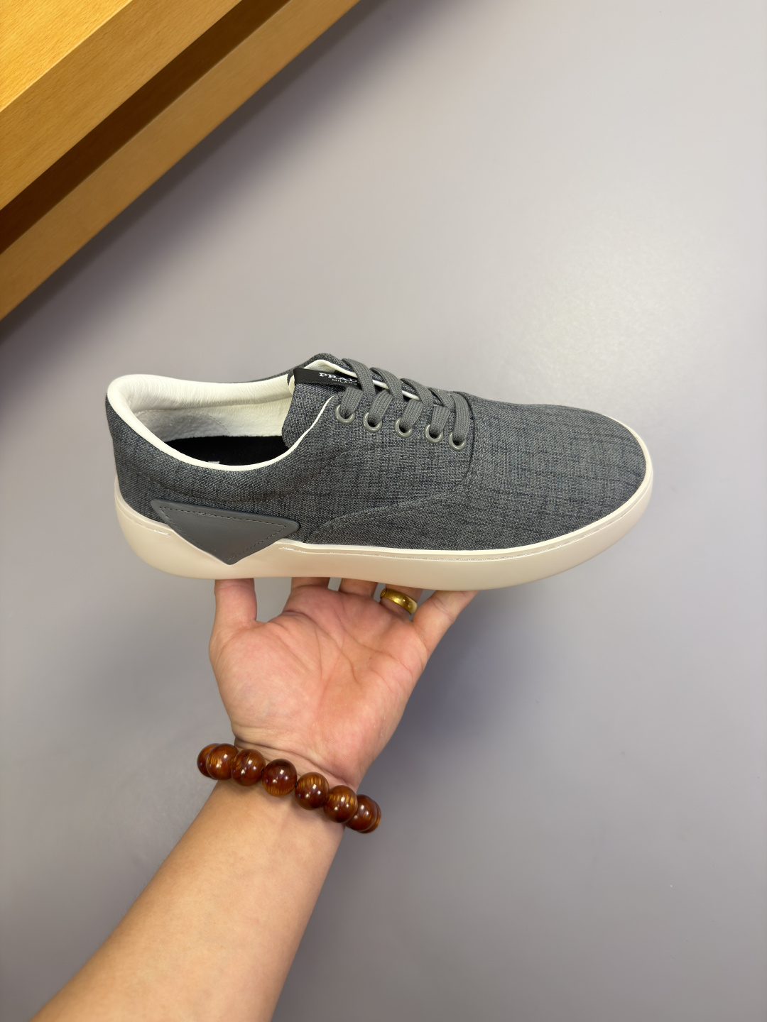 PRADA 프라다 데님 캔버스 스니커즈 신발