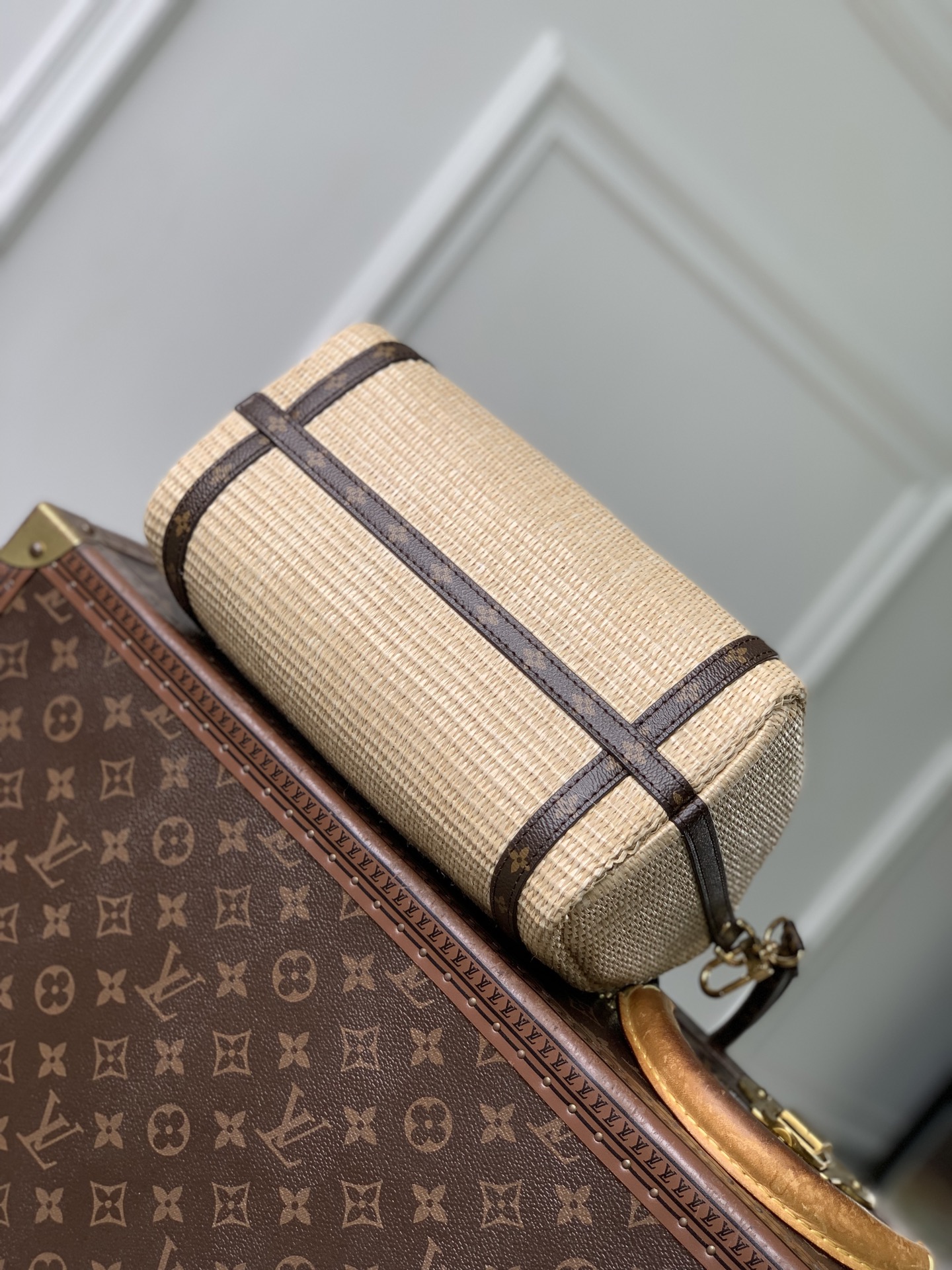 LOUIS VUITTON LV 루이비통 Express 익스프레스 PM 백 (라피아 스타일 텍스타일) 가방