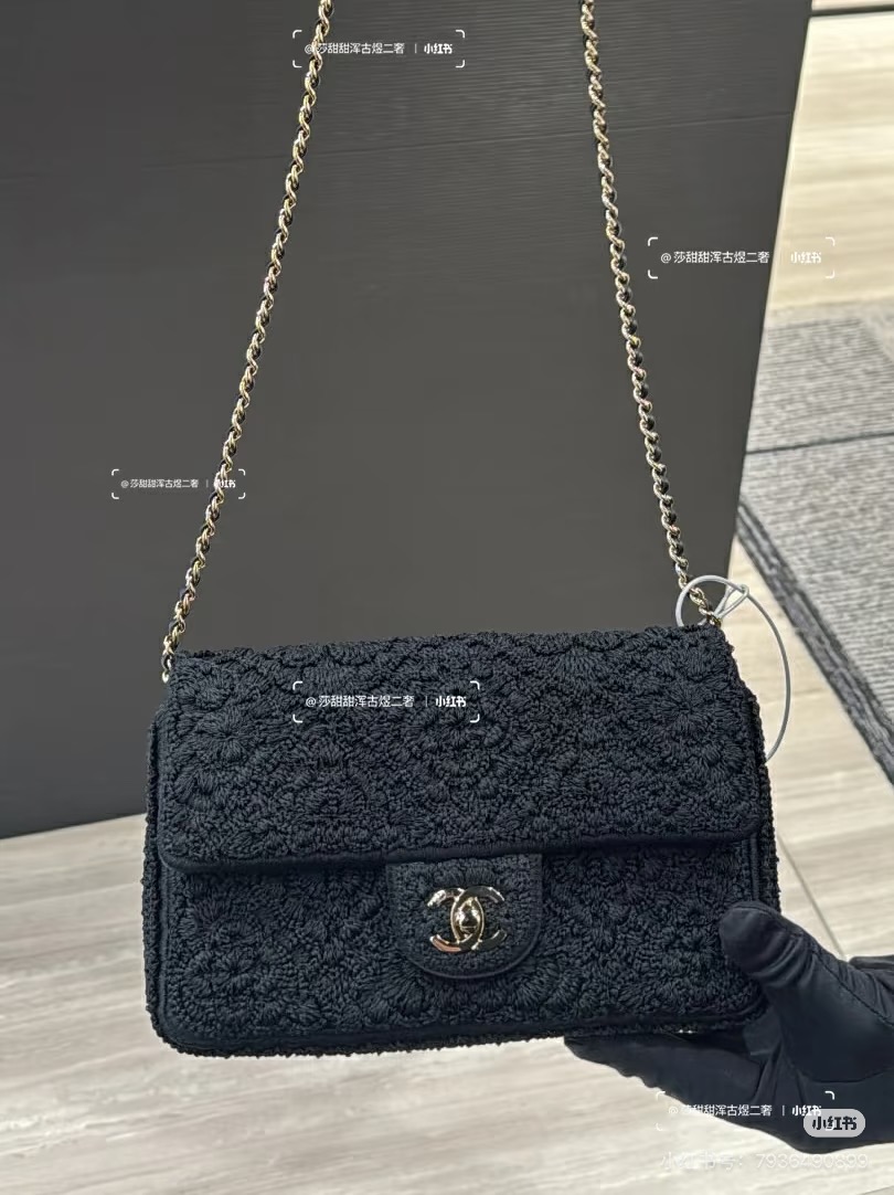 [Chanel] 샤넬 26P 크로셰 미디움 (블랙) 가방