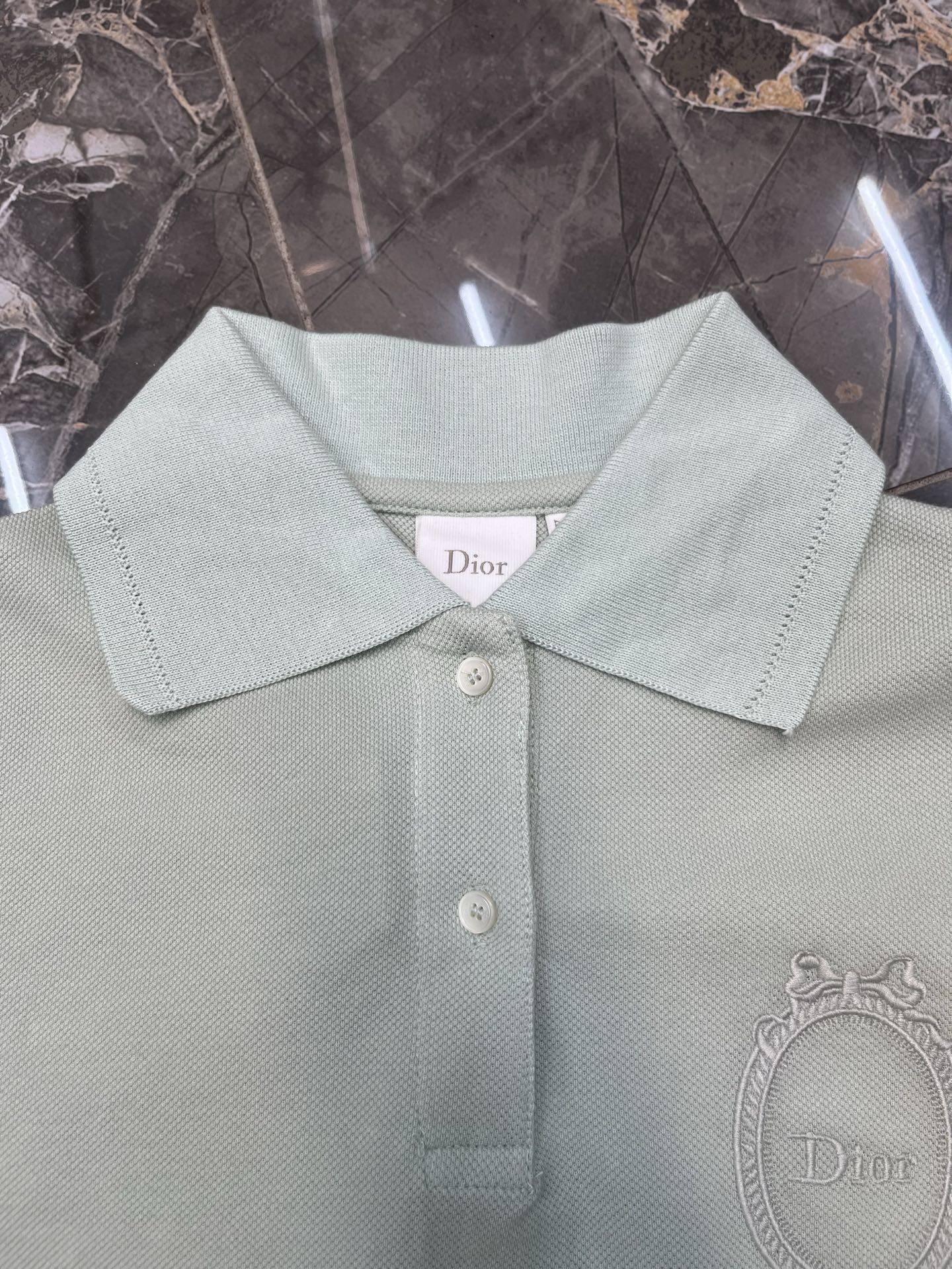 디올(DIOR) 메다이옹 자수 폴로 셔츠 상의 의류