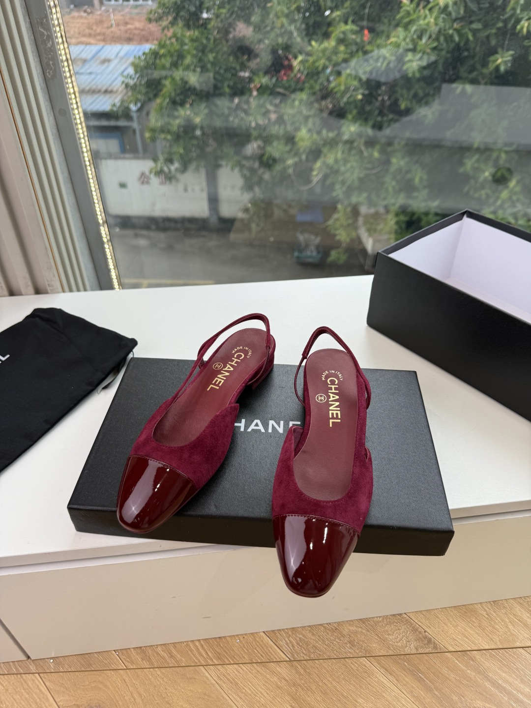 샤넬(CHANEL) 메리제인 슬링백 플랫 신발