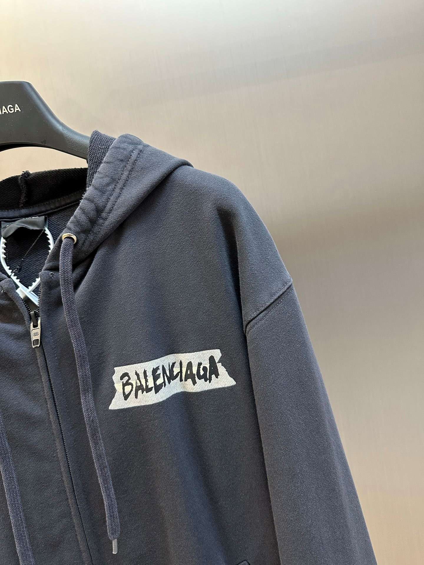 발렌시아가(BALENCIAGA) 워싱 프린트 오버핏 후드 집업 의류