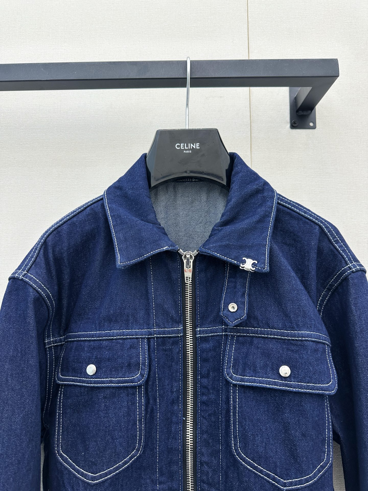 셀린느(CELINE) 크롭 데님 집업 재킷 의류