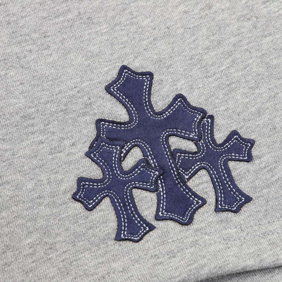 크롬하츠(CHROME HEARTS) 크로스 아플리케 자수 쇼츠 하의 의류