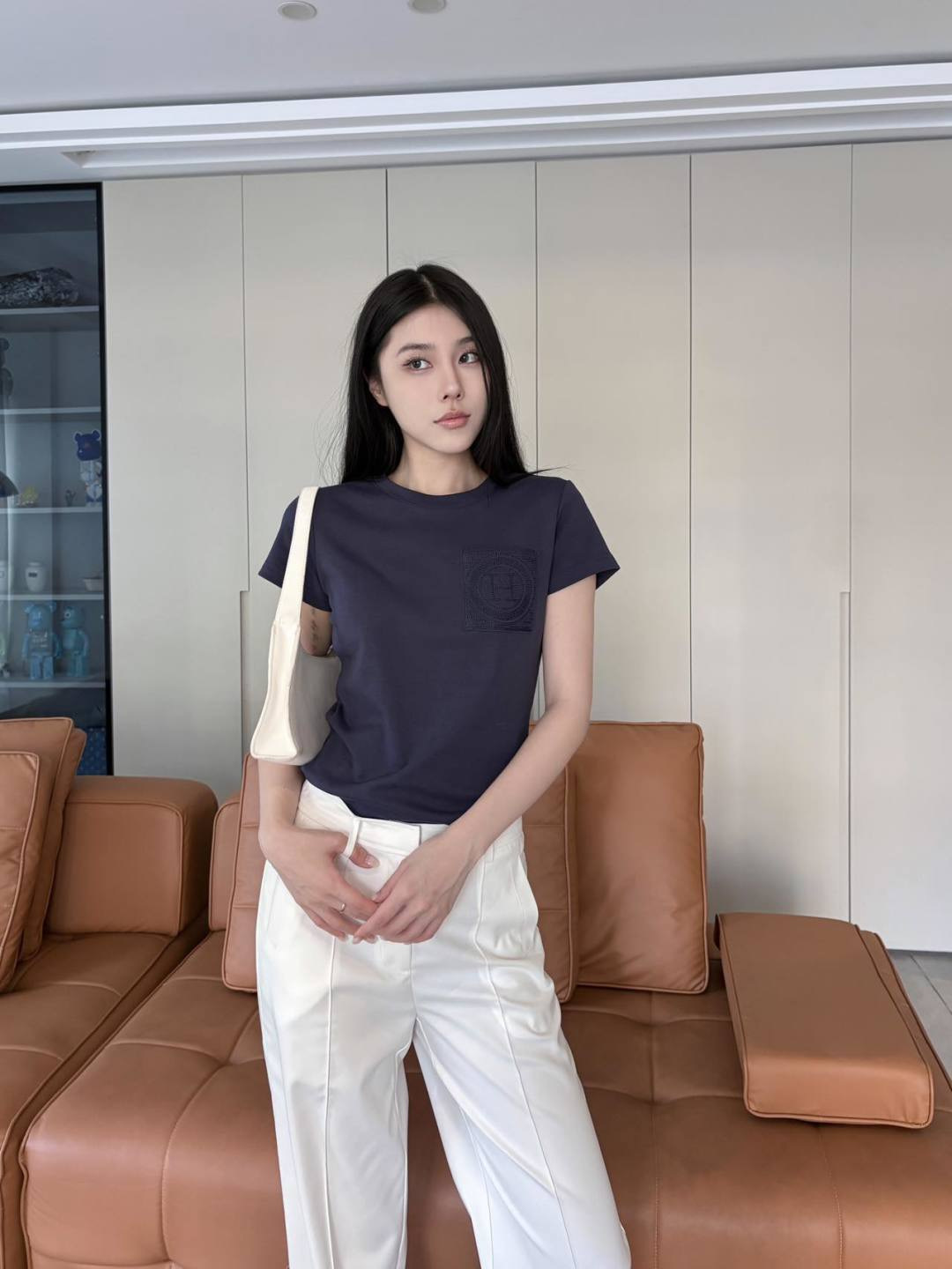 [Hermes] 에르메스 26SS 크롭 슬림핏 반팔 티셔츠 의류