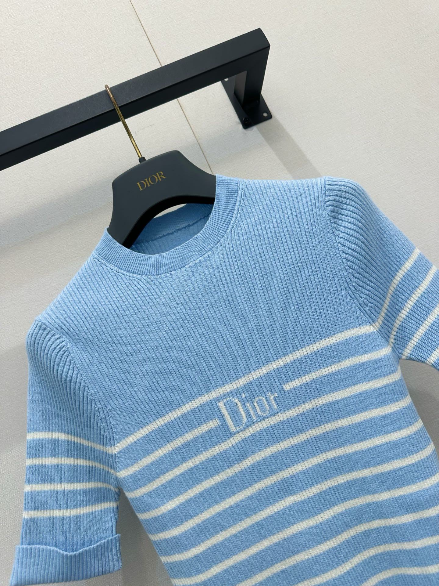 디올(DIOR) 레터링 반팔 골지 니트 의류