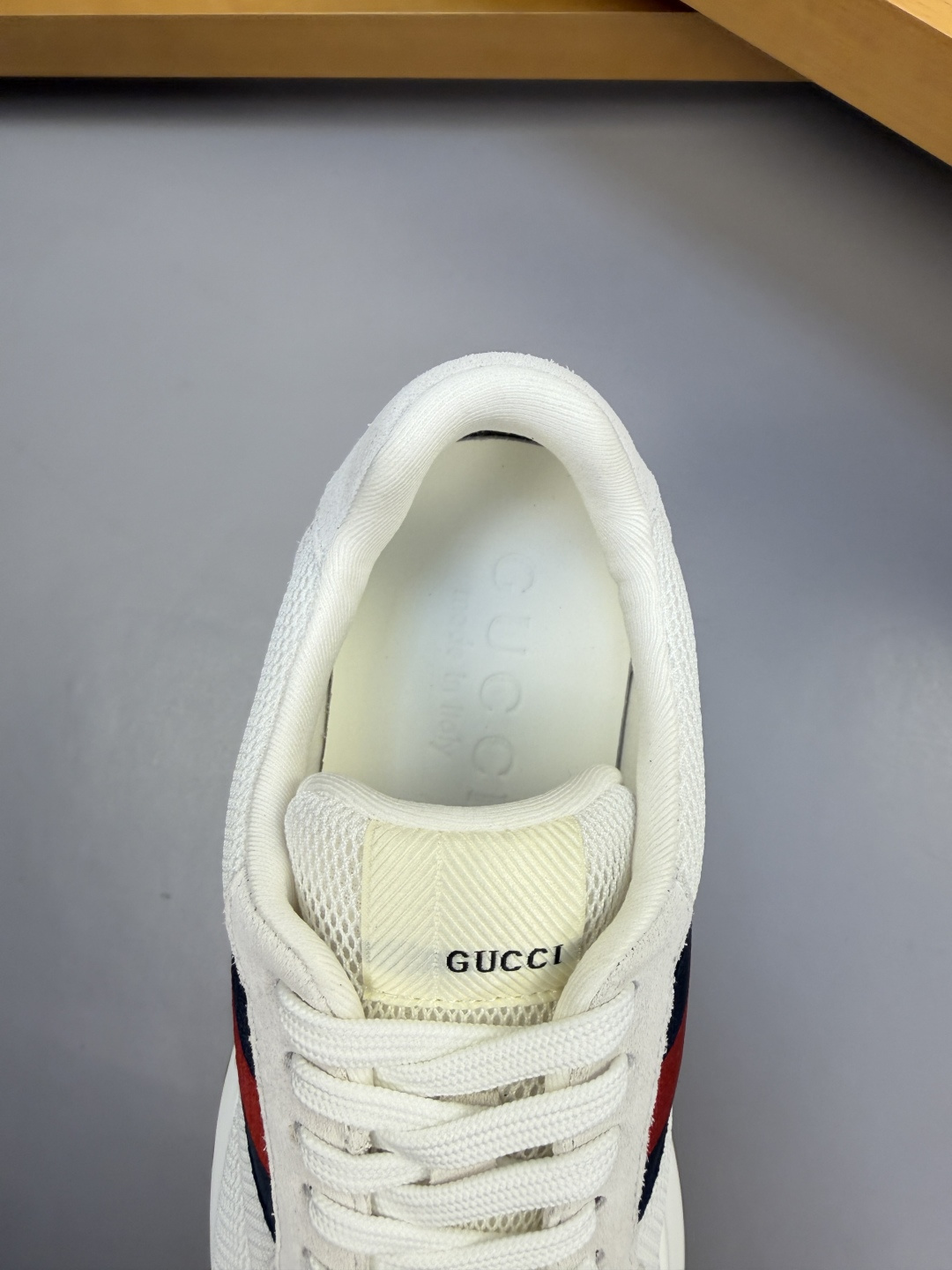 [Gucci] 구찌 프리미엄 스웨이드 & 메쉬 웹 스니커즈 신발