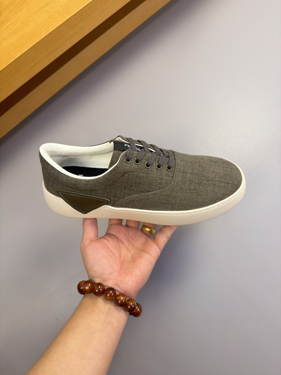 PRADA 프라다 데님 캔버스 스니커즈 신발