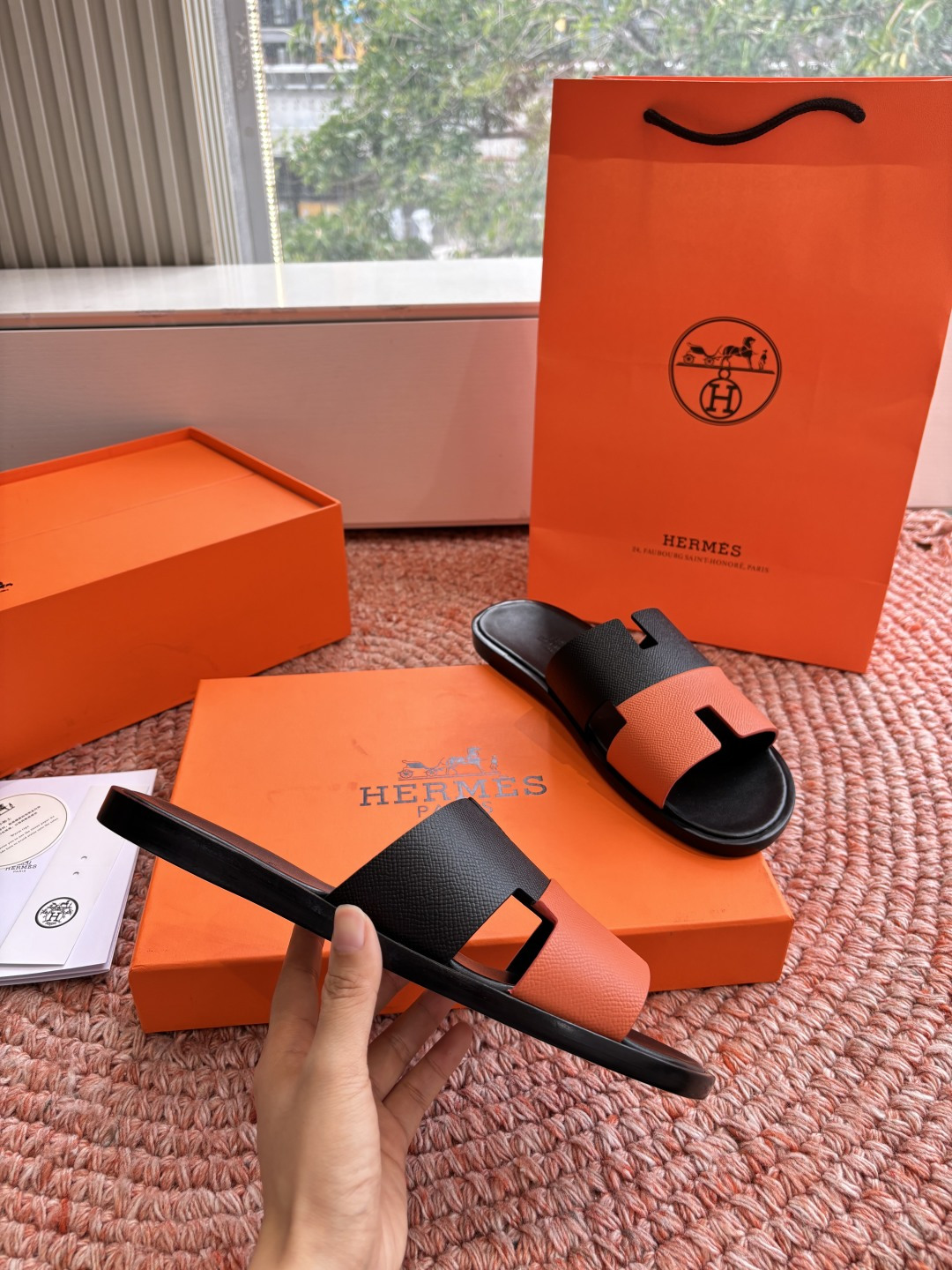 에르메스(HERMES) H 스트랩 슬리퍼 샌들 신발