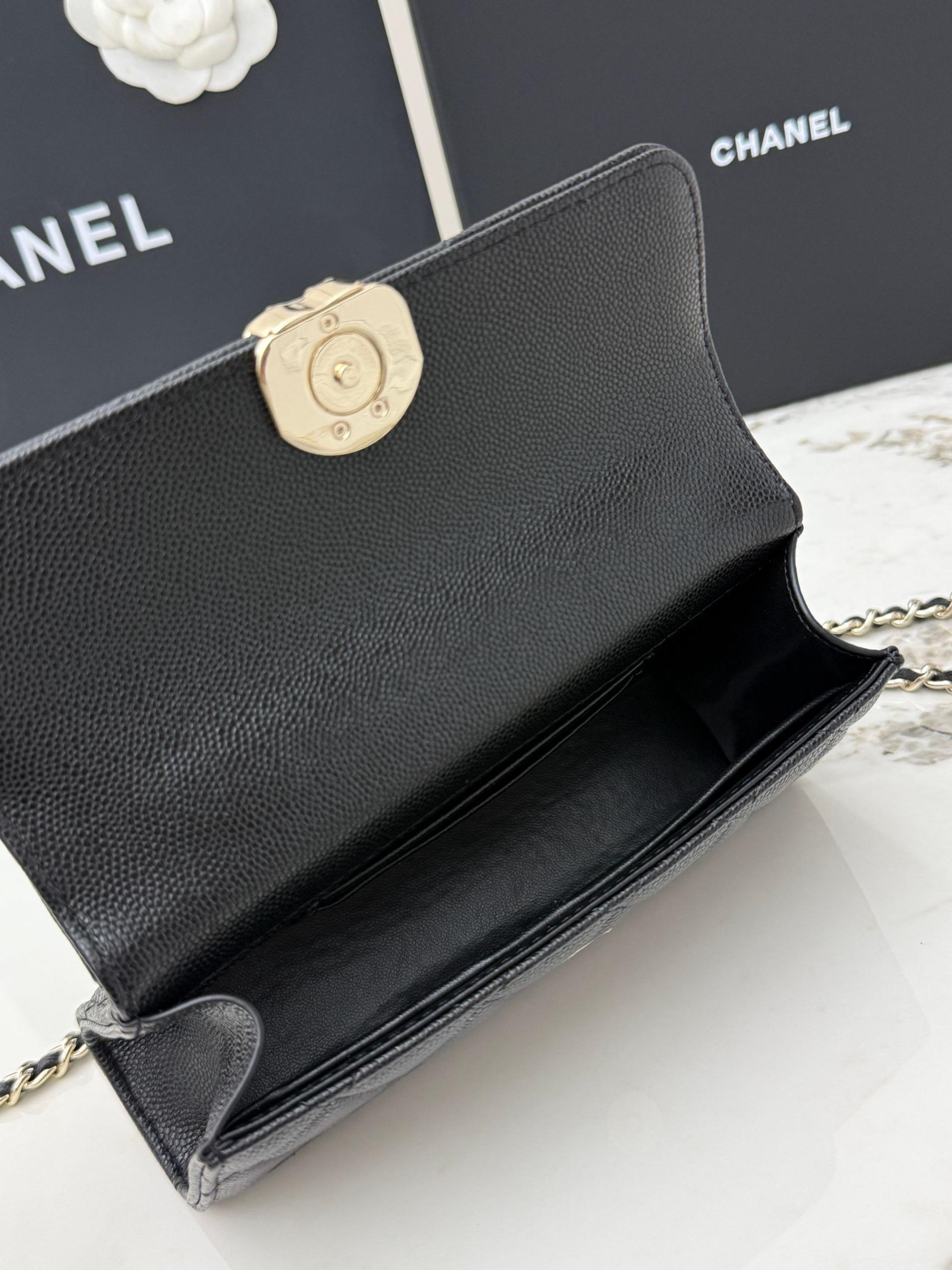 Chanel 25S 샤넬 캐비어 카우레더 Kelly 핸들백 가방