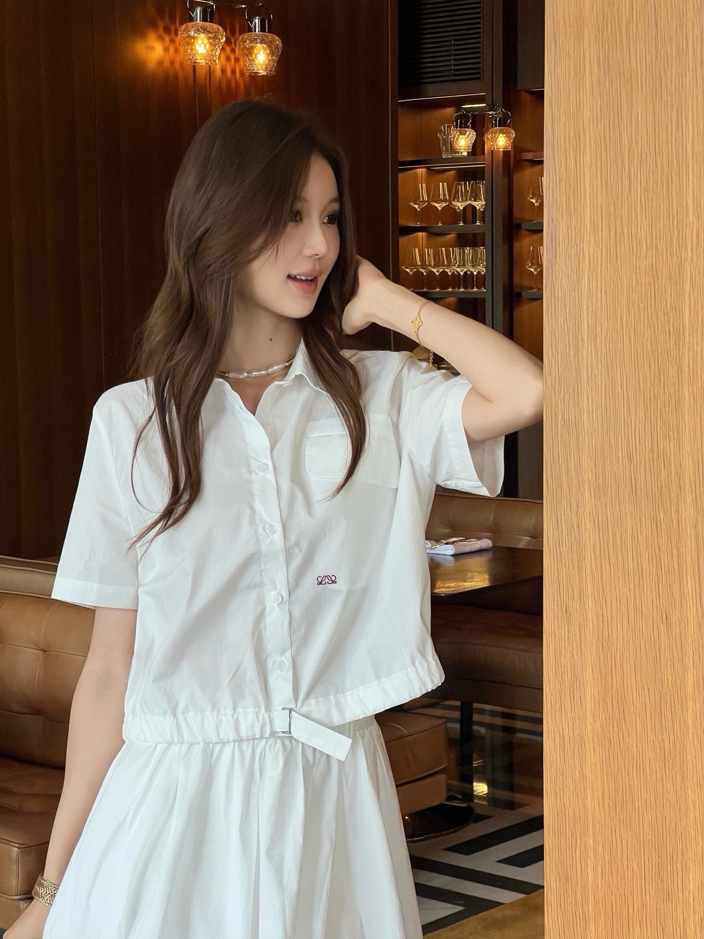 miumiu 미우미우 26SS 하이엔드 텍스처 바람막이 선케어 자켓 재킷 + 반바지 세트업 의류 복제