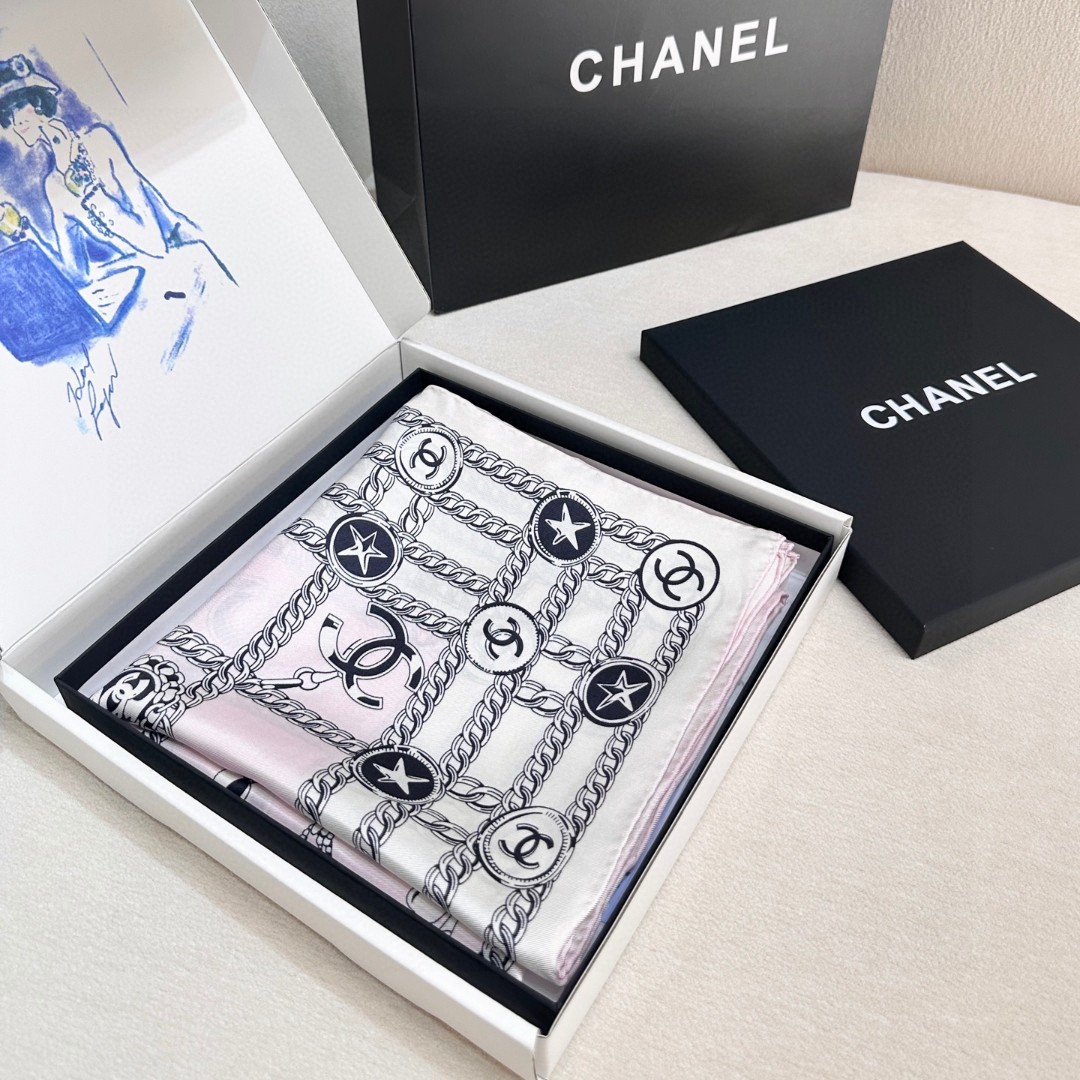 샤넬(CHANEL) 트윌 실크 스퀘어 목도리 스카프