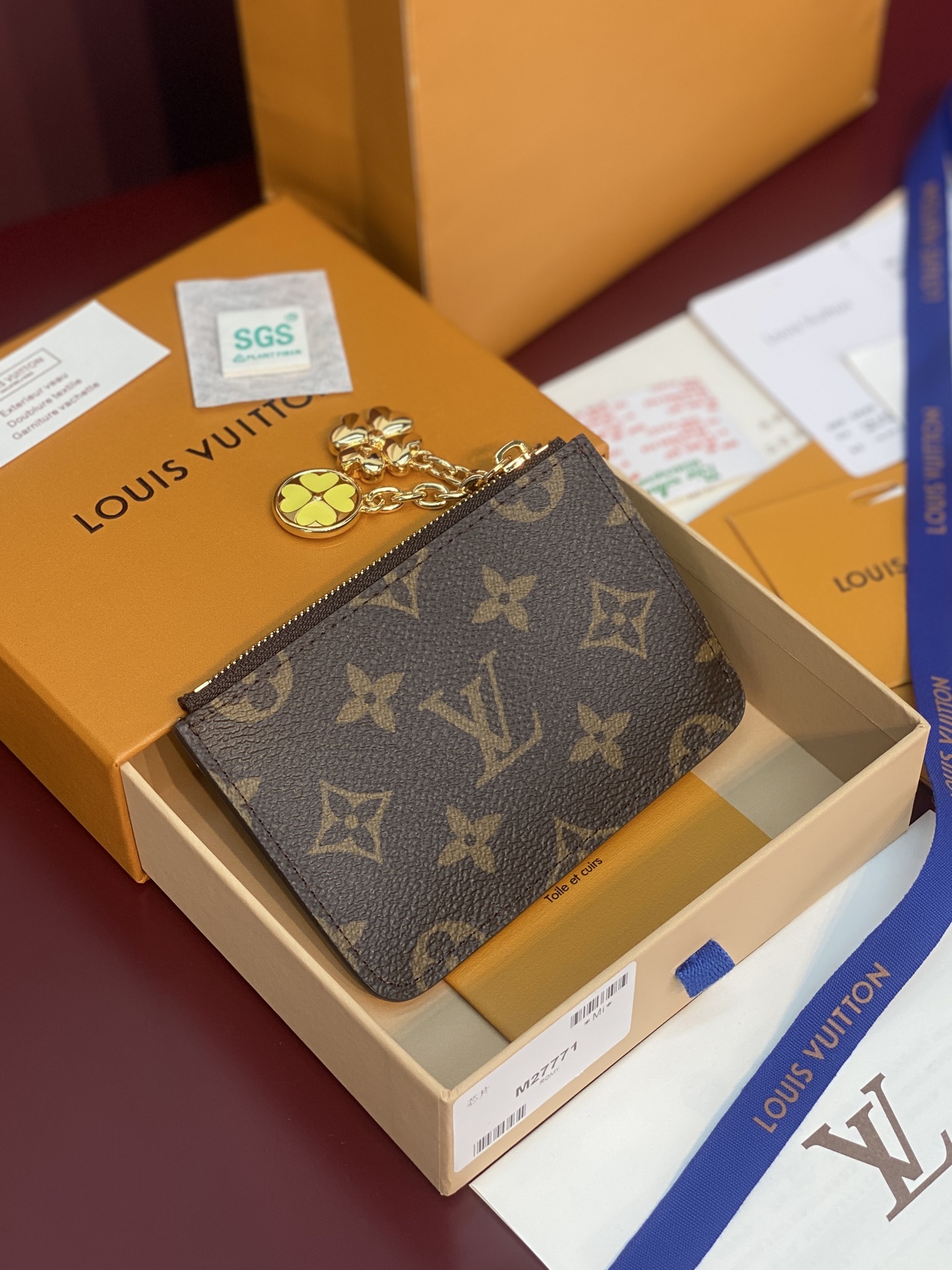 [Louis Vuitton] LV 루이비통 모노그램 Romy 로미 일본 한정 카드 지갑 (레몬 옐로우)