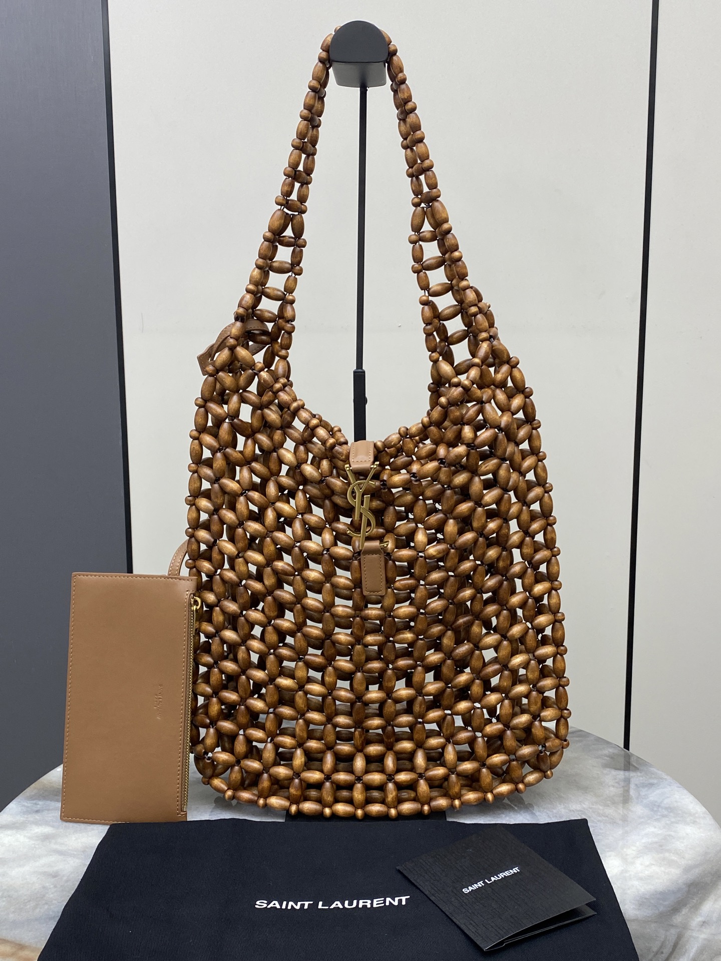 Saint Laurent YSL 생로랑 우드 비즈 호보백 (라지) / 823807