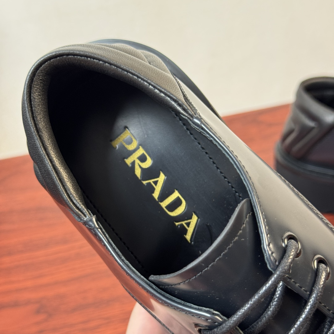 PRADA 프라다 투웨이 가죽 더비 슈즈 구두 신발
