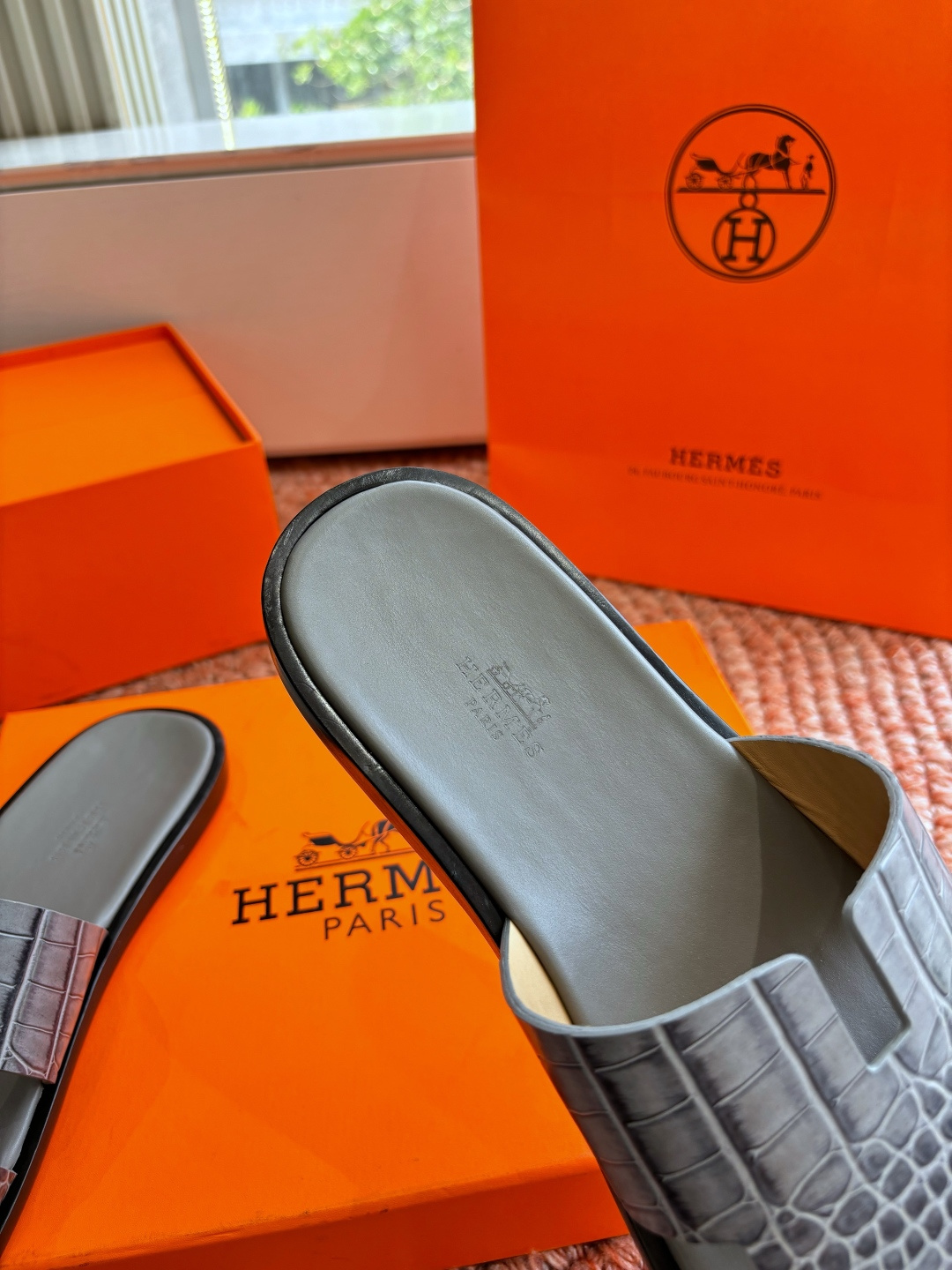 에르메스(HERMES) H 스트랩 슬리퍼 샌들 신발