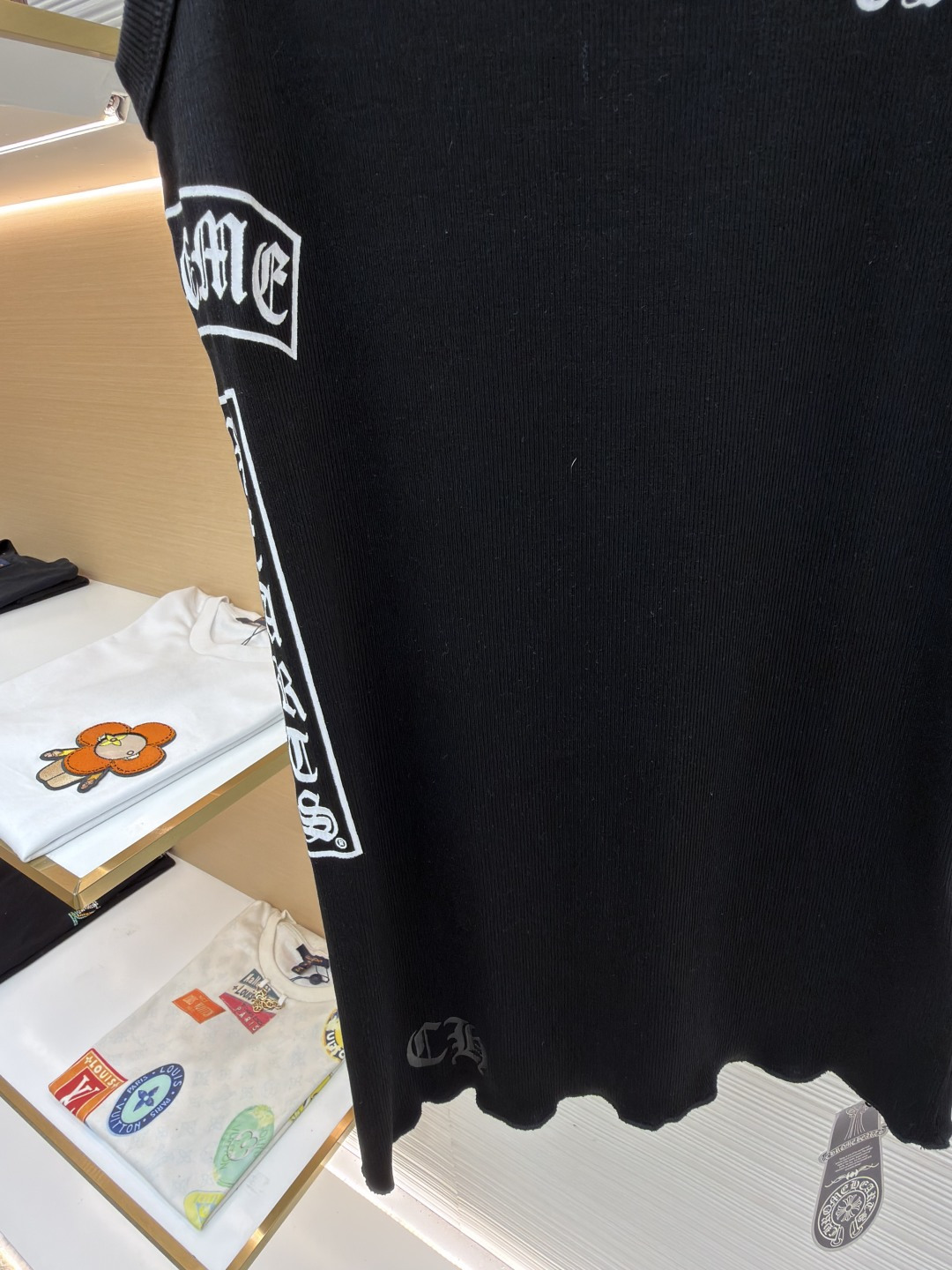 크롬하츠(CHROME HEARTS) 골지 니트 나시 상의 의류