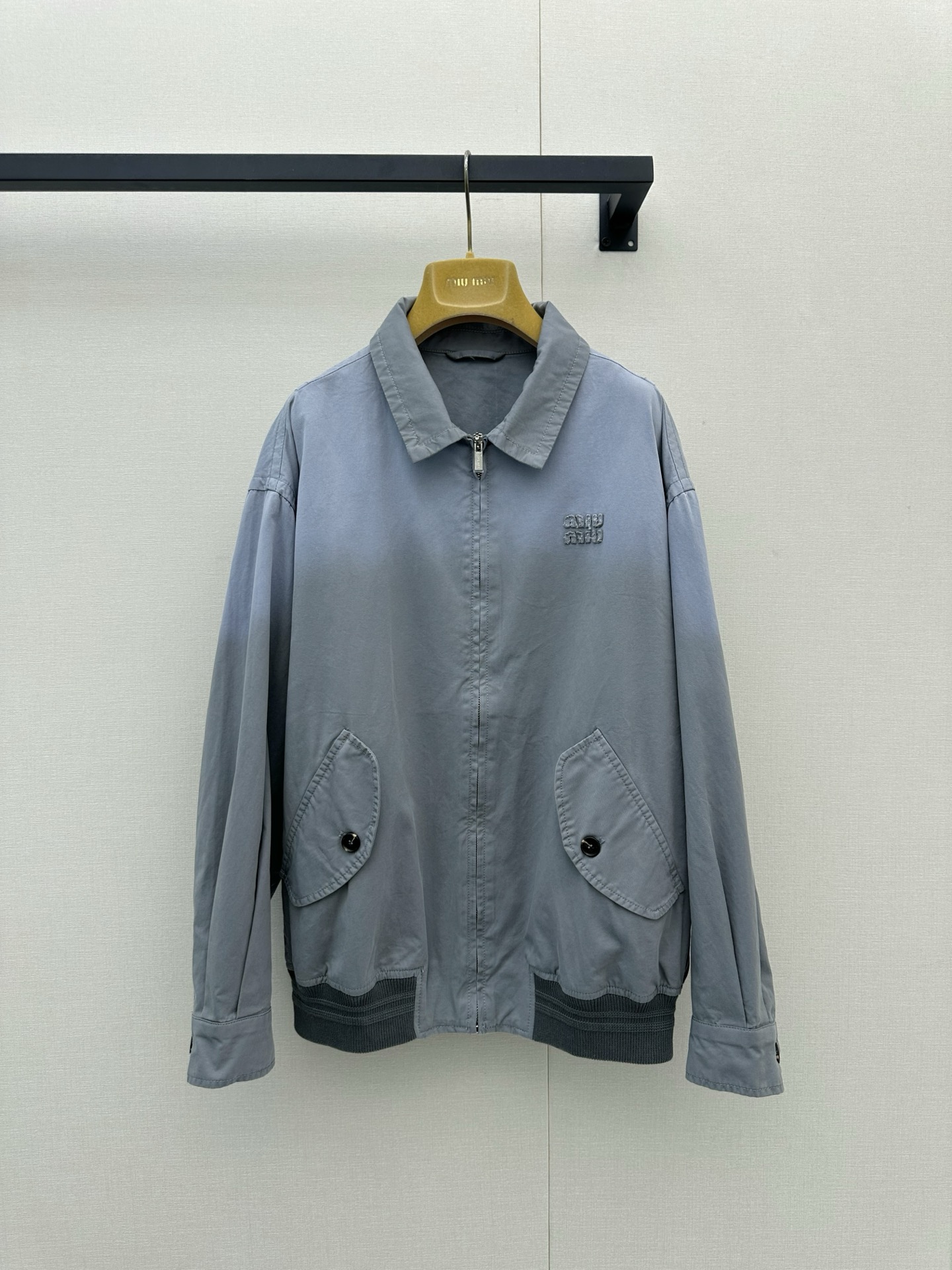 미우미우(MIU MIU) 워싱 칼라 재킷 상의 의류