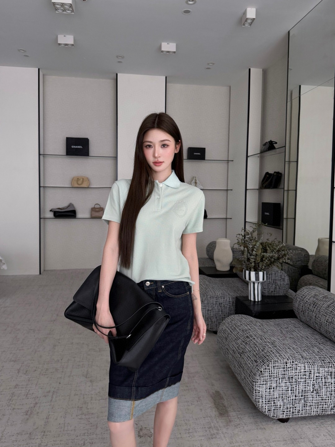 디올(DIOR) 메달리온 로고 자수 반팔 폴로 티셔츠 상의 의류