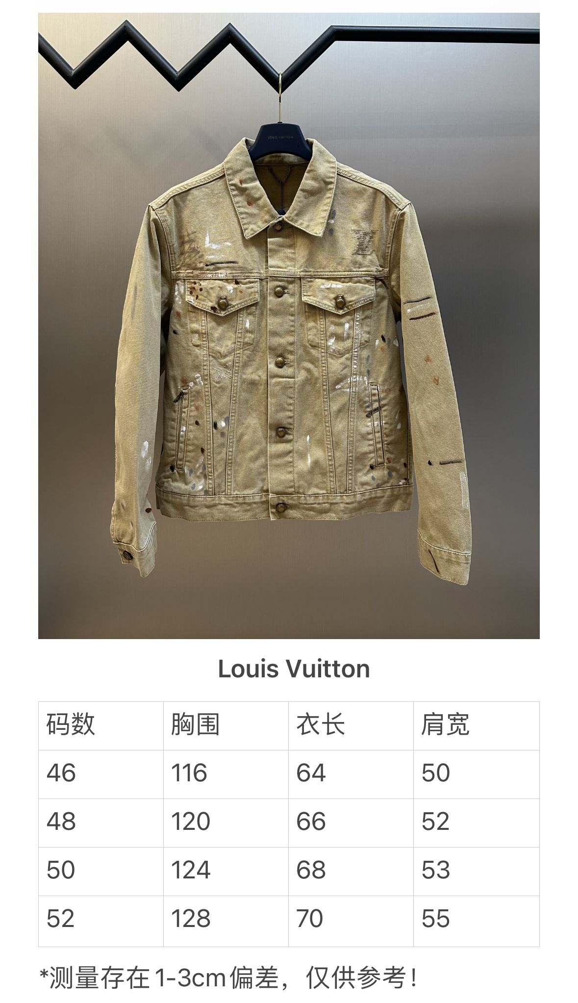 루이비통(LV) Lu Arty 페인트 스플래터 워싱 데님 트러커 재킷 상의 의류