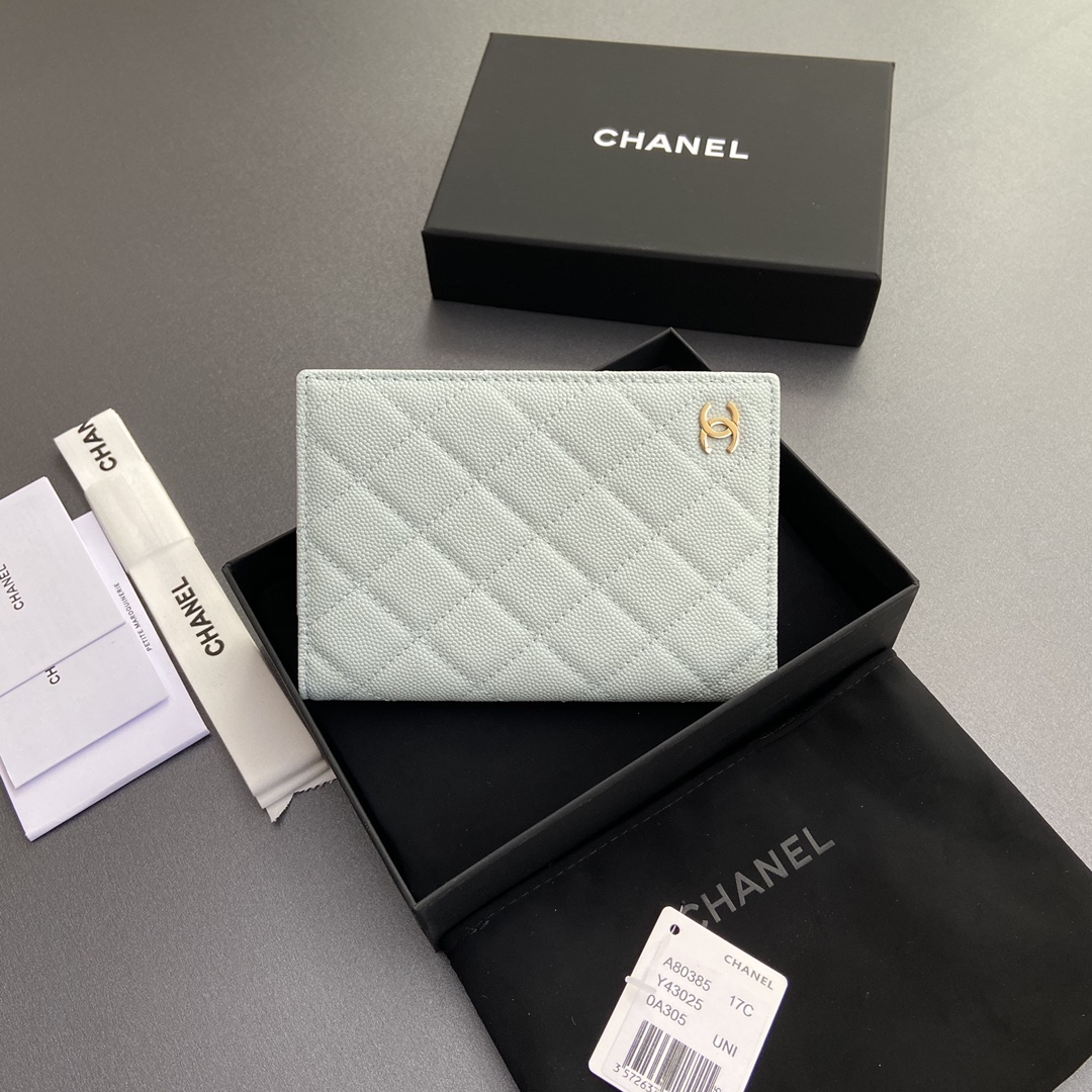 [Chanel] 샤넬 램스킨 퀼팅 패스포트 홀더/여권 지갑