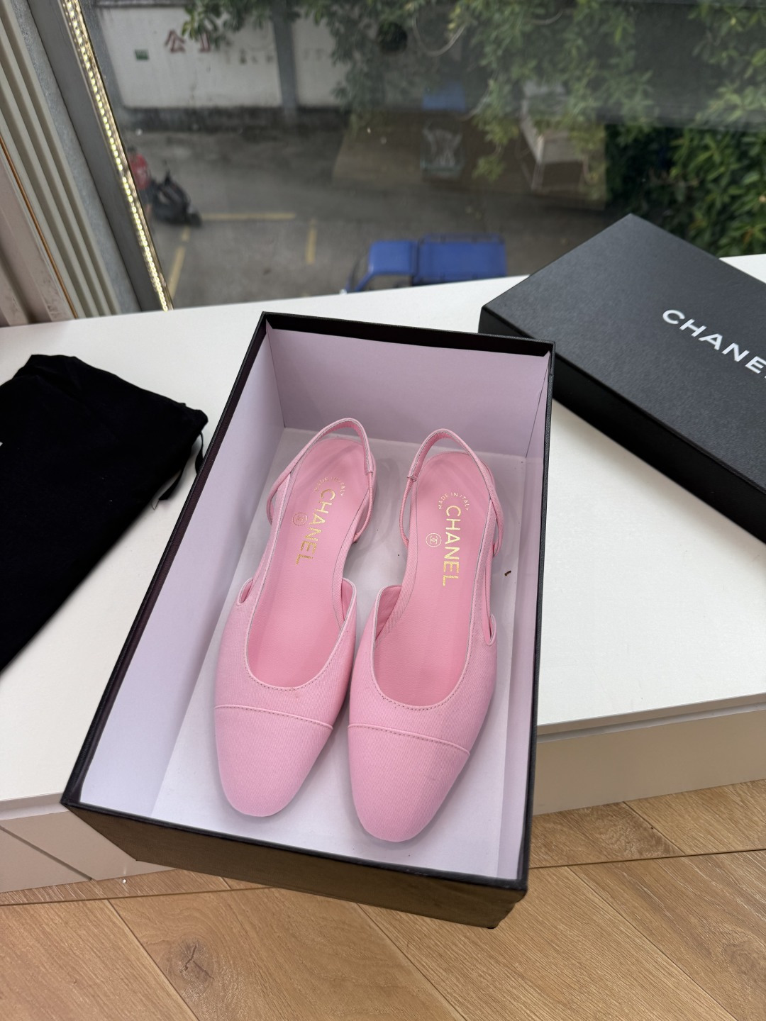 샤넬(CHANEL) 메리제인 슬링백 플랫 신발