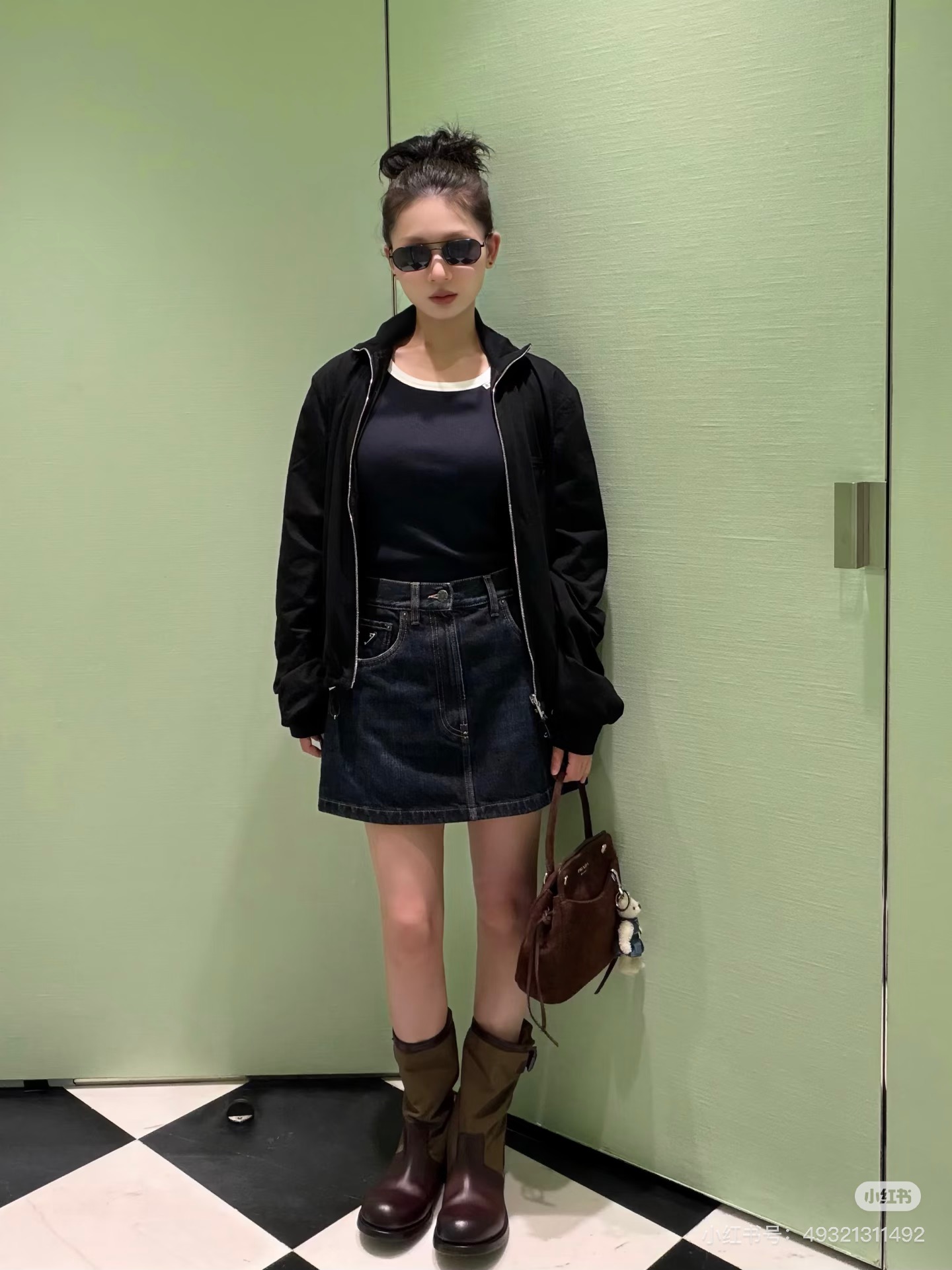 프라다(PRADA) 리버서블 나일론 스탠드 칼라 재킷 상의 의류