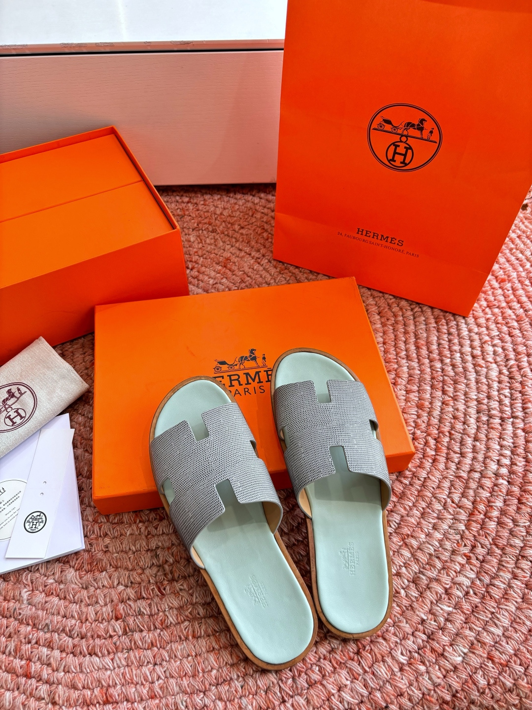 에르메스(HERMES) H 스트랩 슬리퍼 샌들 신발