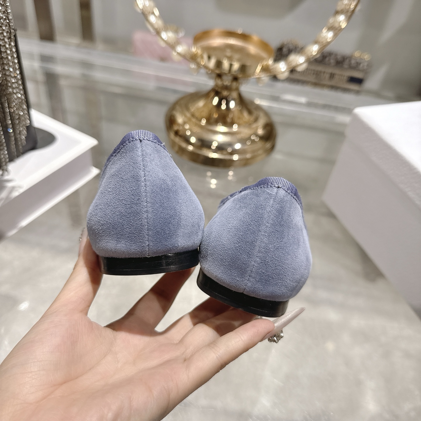 디올(DIOR) 리본 스트랩 메리제인 플랫슈즈 신발