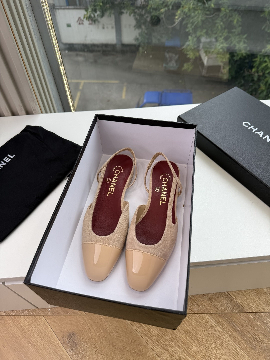 샤넬(CHANEL) 메리제인 슬링백 플랫 신발