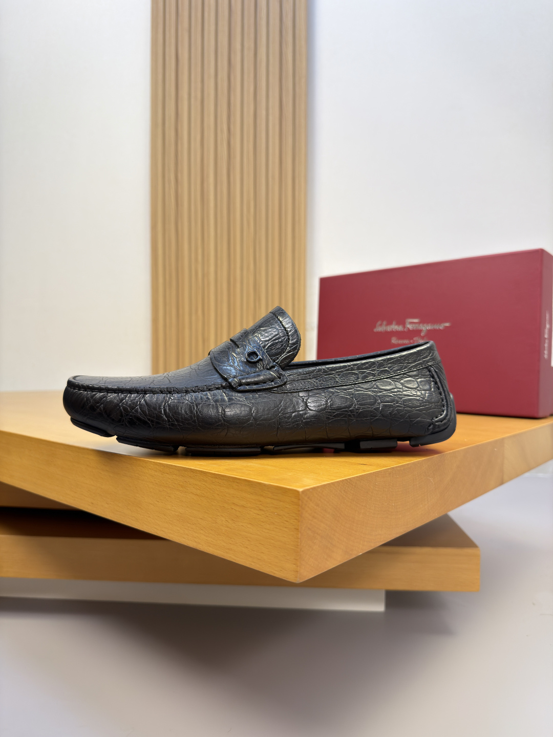 Ferragamo 페라가모 스톤 패턴 정장화 로퍼 구두 신발