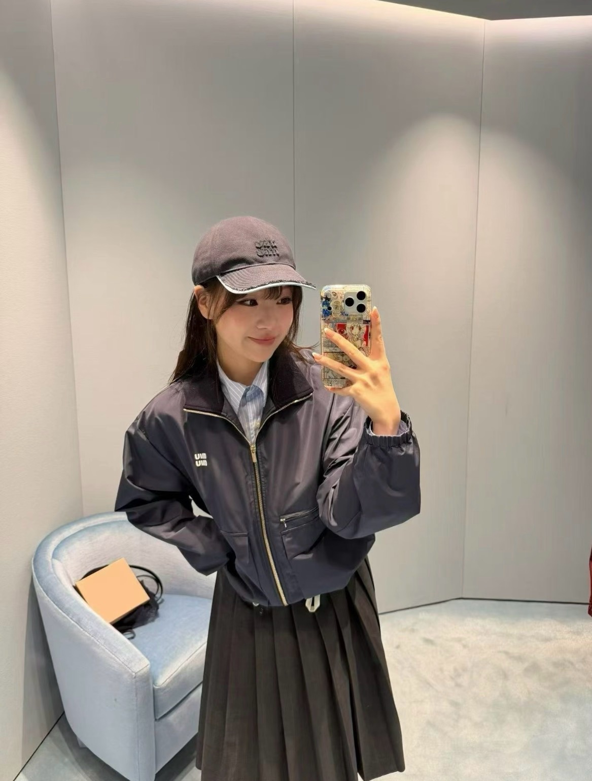 미우미우(MIU MIU) 카라 집업 자켓 재킷 의류