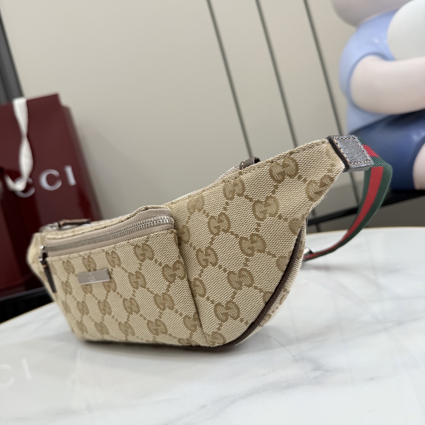 [Gucci] 구찌 Primavera 프리마베라 태그(Tag) GG 캔버스 미니 백 힙색 가방